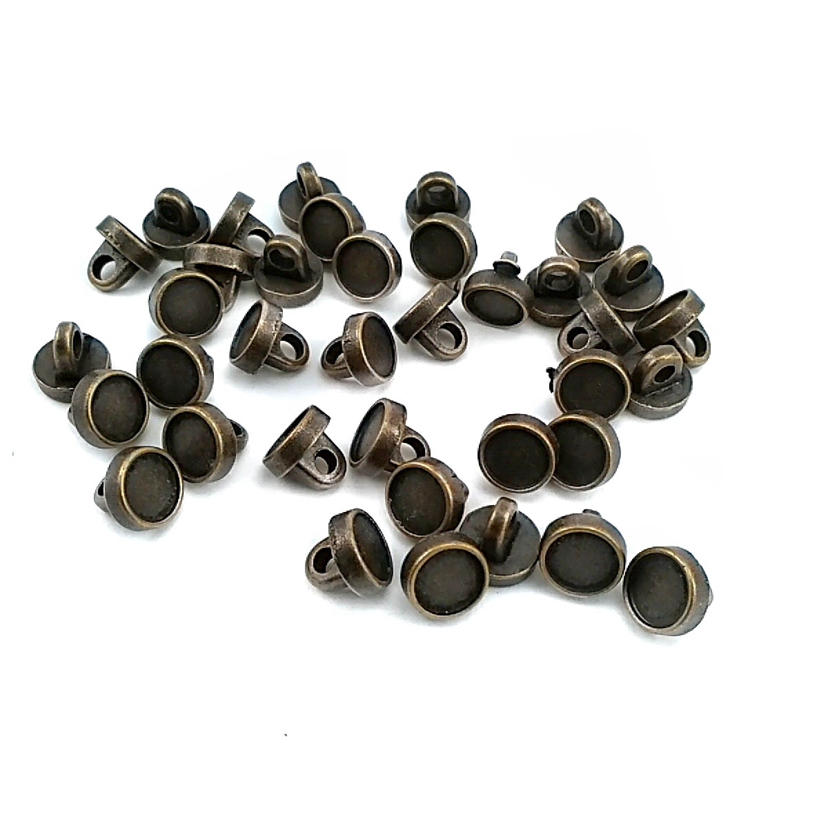 7.7 mm Enamel / Colored Shank Button front and detail view