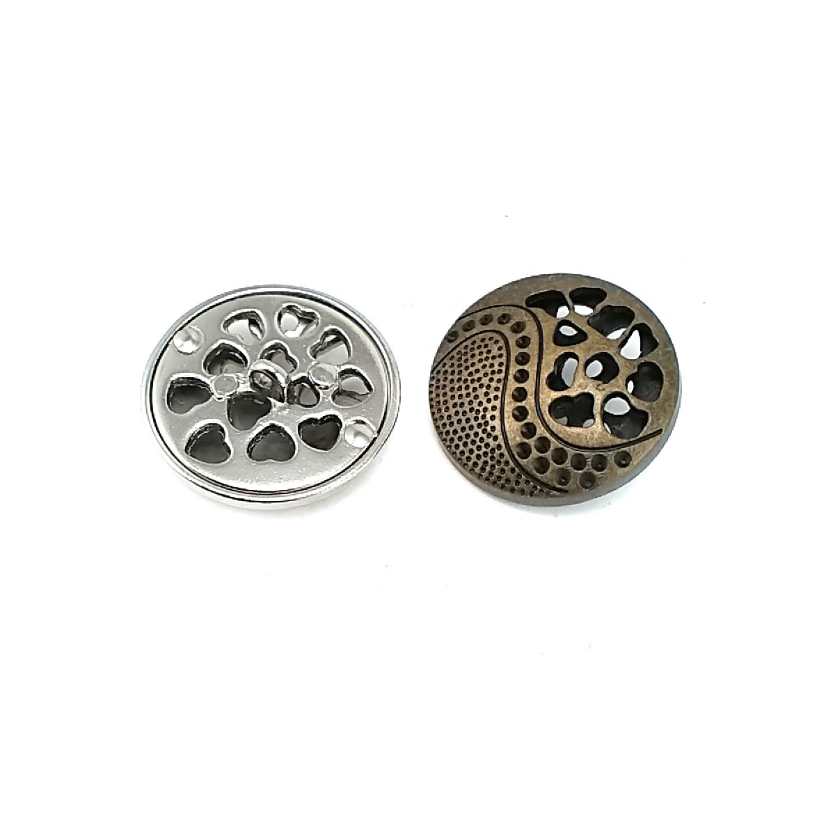 Patterned large size 30 mm metal button