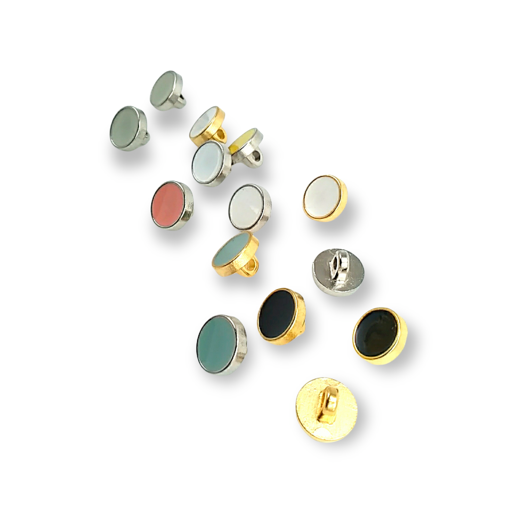 10 mm - 16 Enamel Dress and Blouse Button Round Shape Shape E 1540 10 mm - 16 Enamel Dress and Blouse Button Round Shape Shape E 1540
