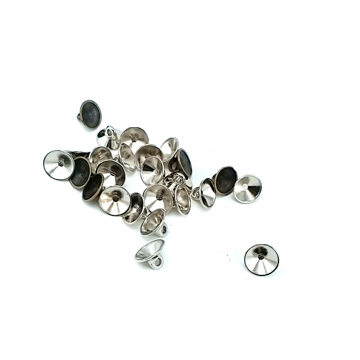 10 mm Rhinestone / Crystal Detail Shank Button front and detail view