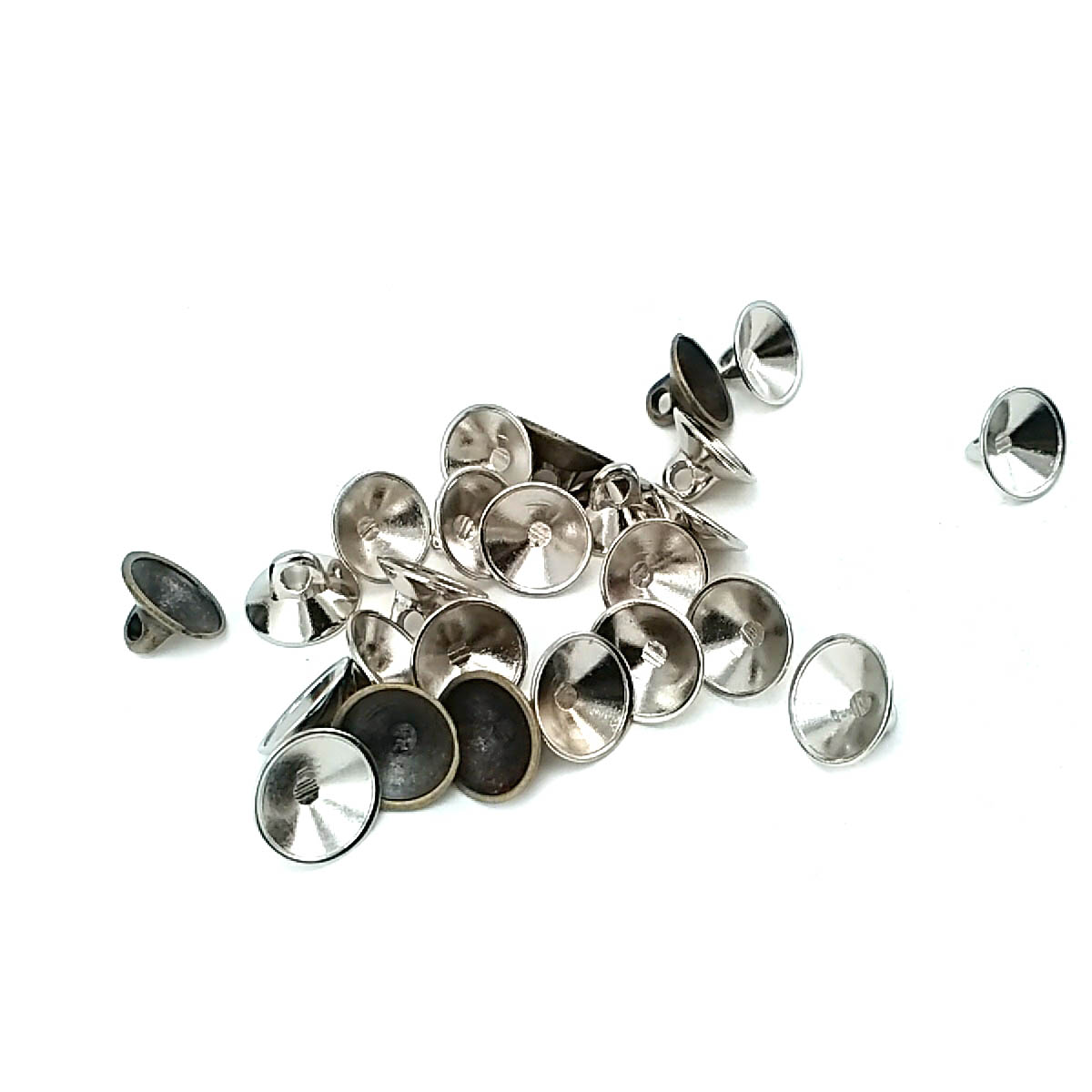 10 mm Rhinestone / Crystal Detail Shank Button front and detail view