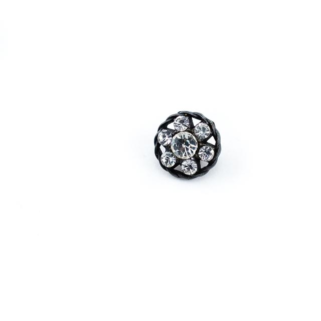 13 mm Rhinestone / Crystal Detail Shank Button product image 13 mm Rhinestone / Crystal Detail Shank Button front and detail view