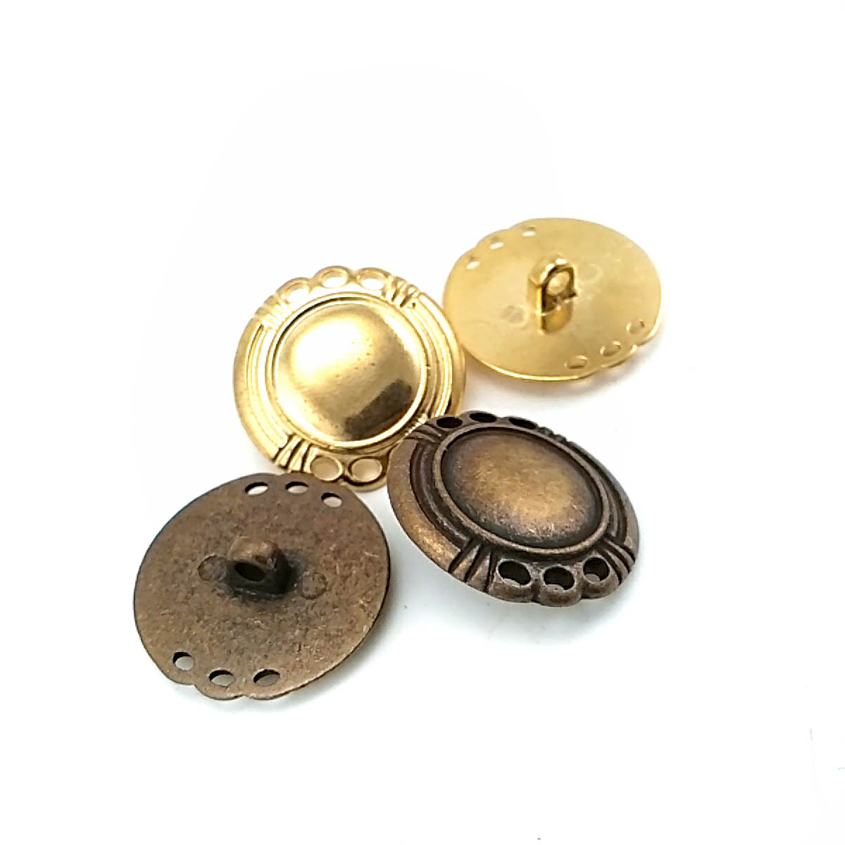 24 mm - 40 L Stylish Shank Metal Button