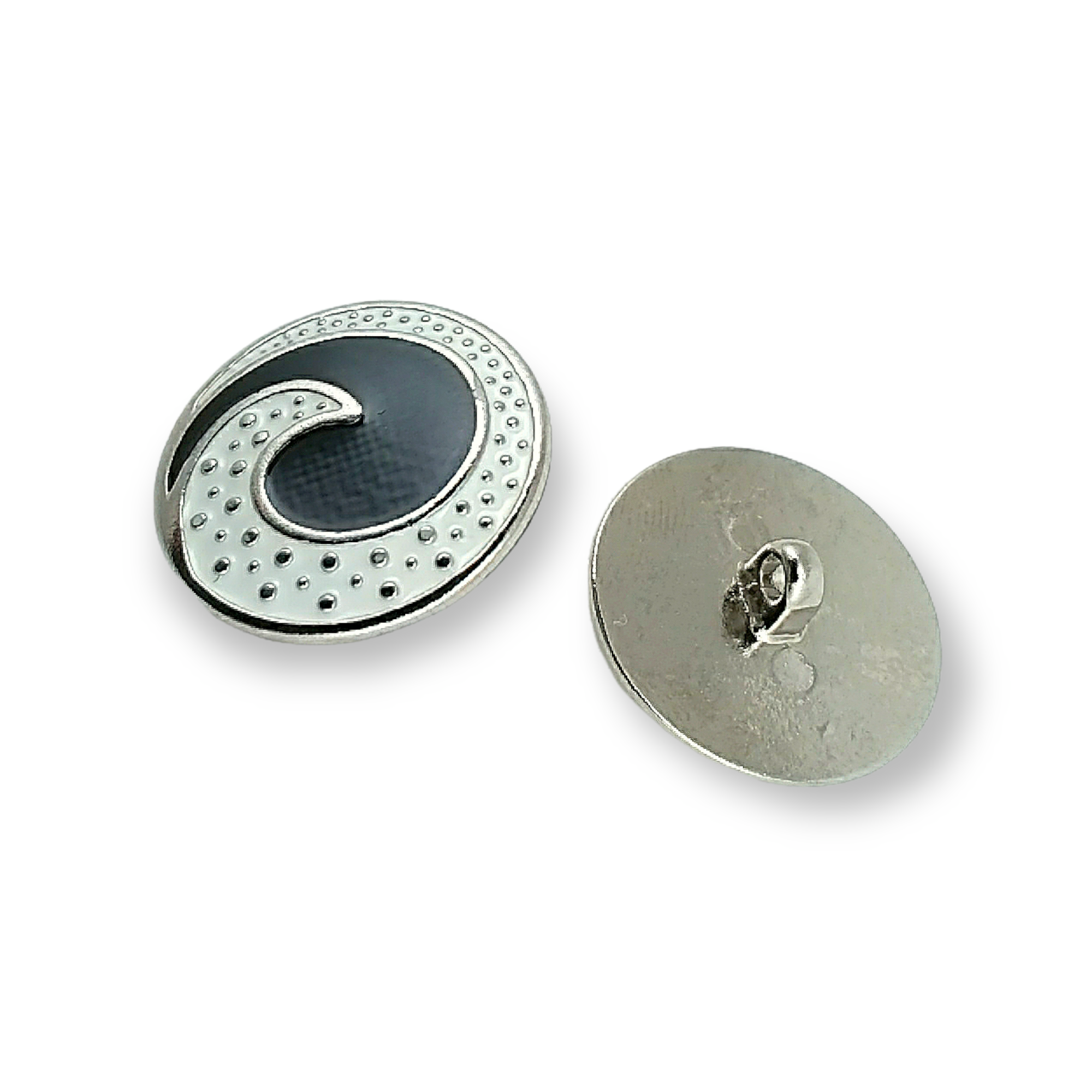 Enamel Shank Button Swirl Pattern Jacket and Coat Button 25 mm - 40 L E 1678