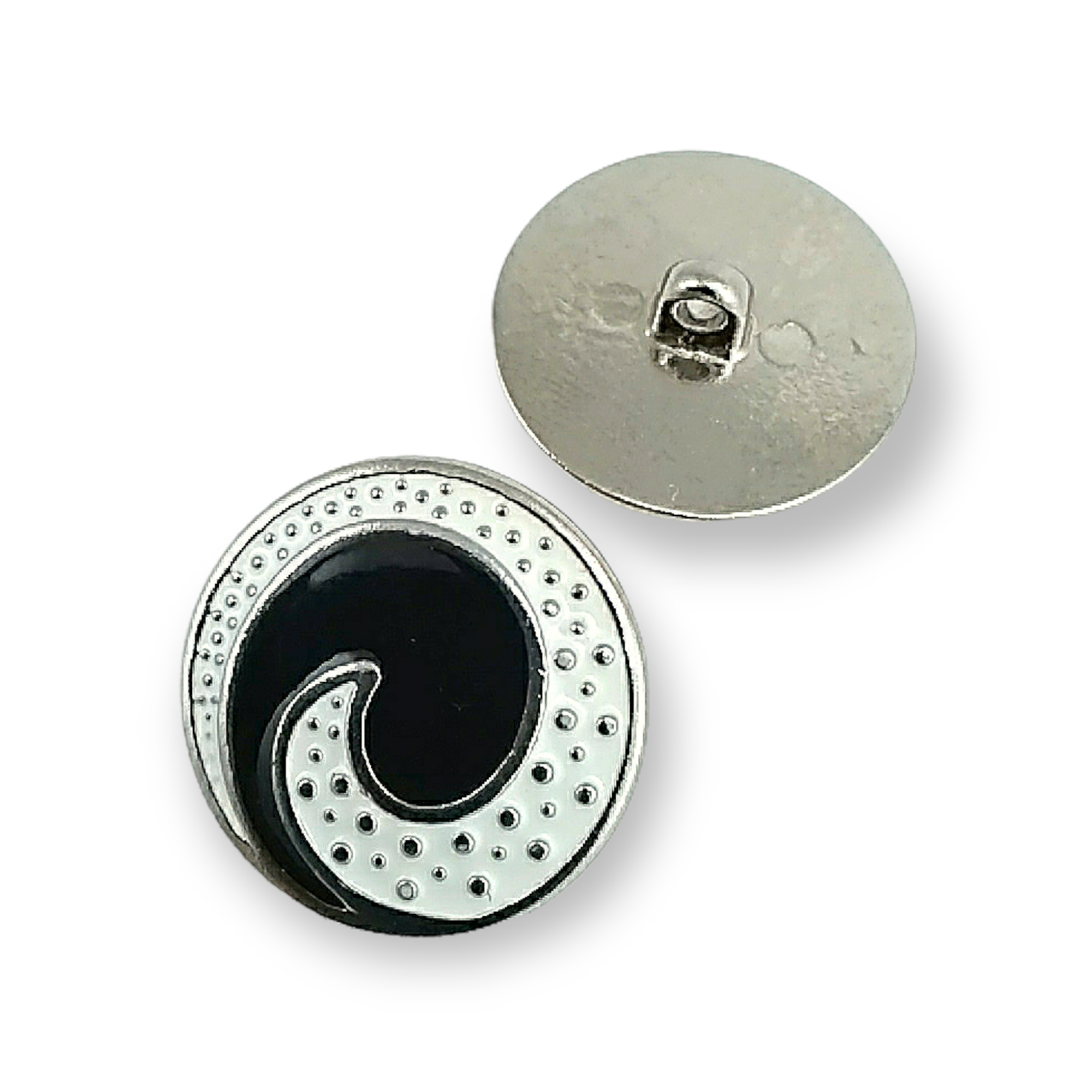 Enamel Shank Button Swirl Pattern Jacket and Coat Button 25 mm - 40 L E 1678