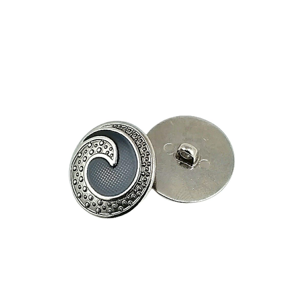Enamel Shank Button Swirl Pattern Jacket and Coat Button 25 mm - 40 L E 1678