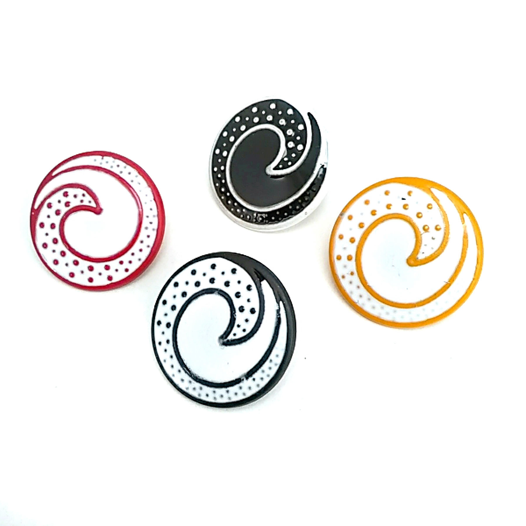 Shank Button Kids Clothing Button Wave Pattern 22 mm - 34 L E 1679 MN