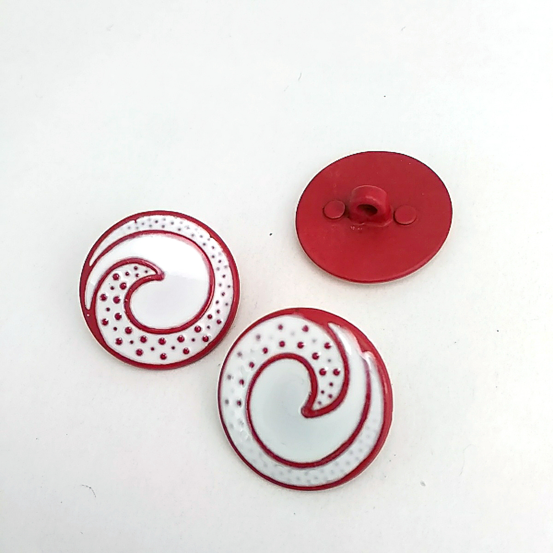 Shank Button Kids Clothing Button Wave Pattern 22 mm - 34 L E 1679 MN