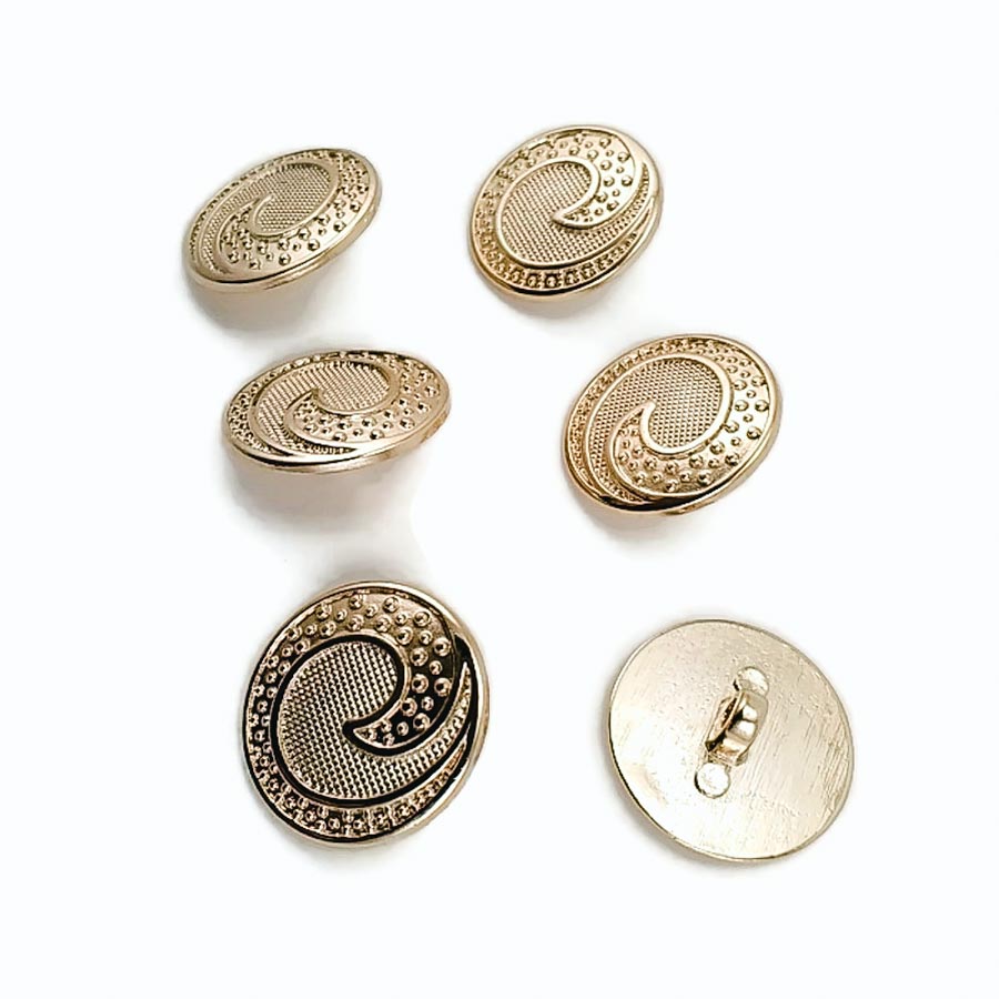 22 mm - 34 L Wave Patterned Trench Coat and Jacket Button