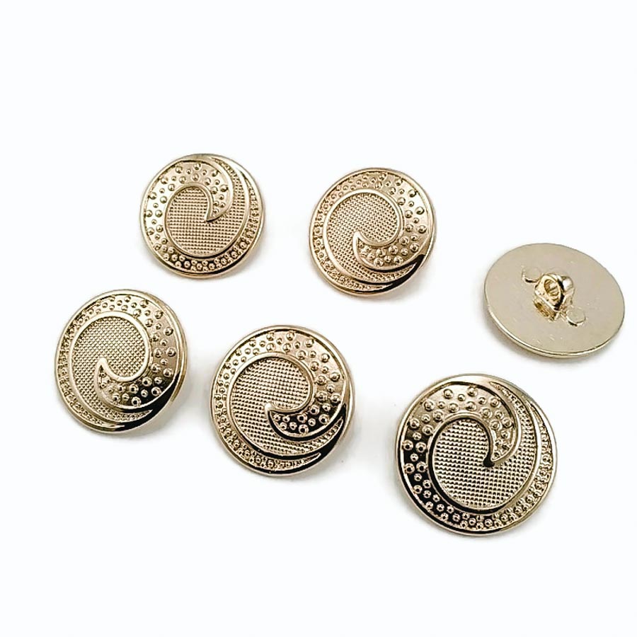 22 mm - 34 L Wave Patterned Trench Coat and Jacket Button