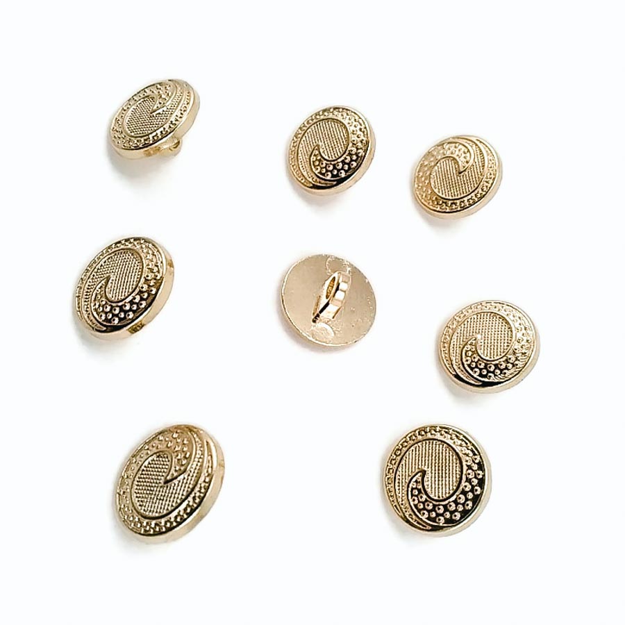 12 mm - 20 L Blouse and Shirt 8 Button Set Wave Pattern
