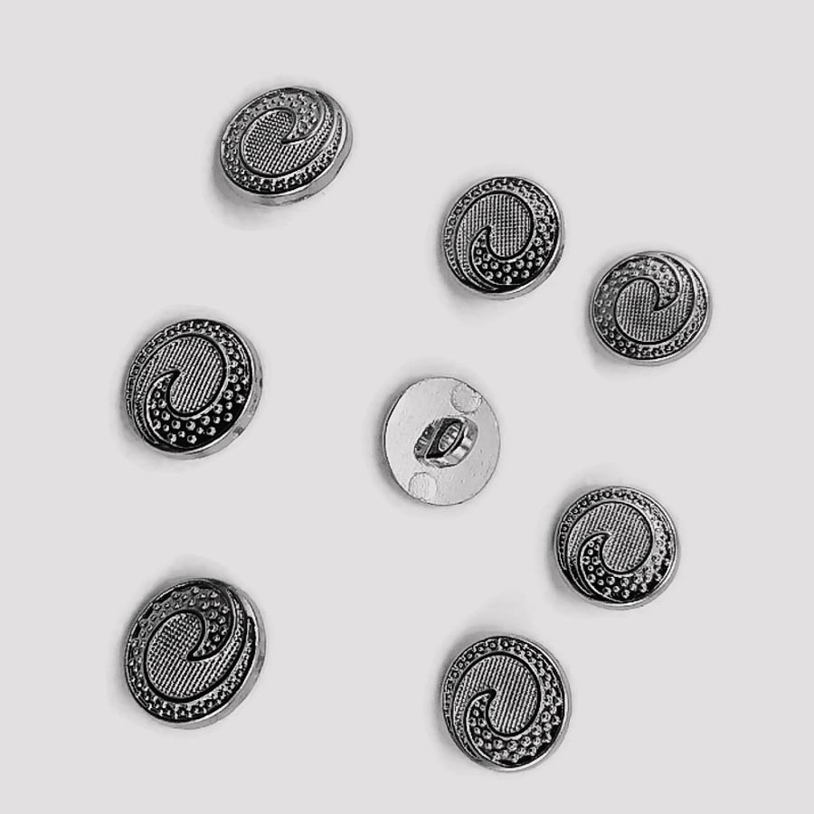 12 mm - 20 L Blouse and Shirt 8 Button Set Wave Pattern