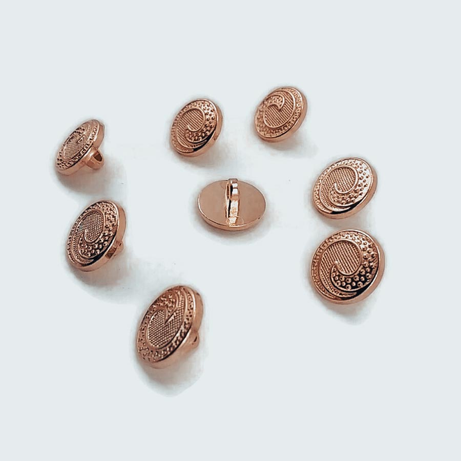 12 mm - 20 L Blouse and Shirt 8 Button Set Wave Pattern