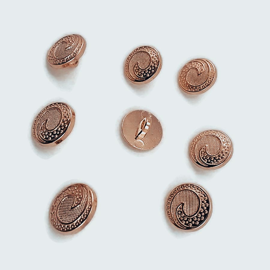 12 mm - 20 L Blouse and Shirt 8 Button Set Wave Pattern