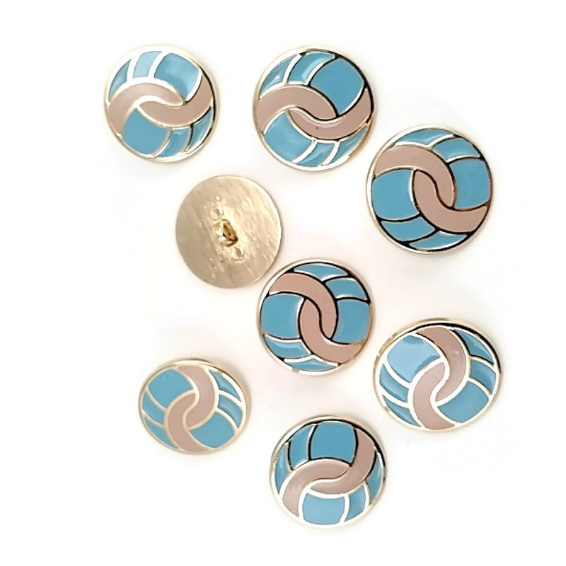 Coat and Coat Buttons Set of 8 pcs Enamel 24 mm - 40 L E 1682 MN V1 SET8