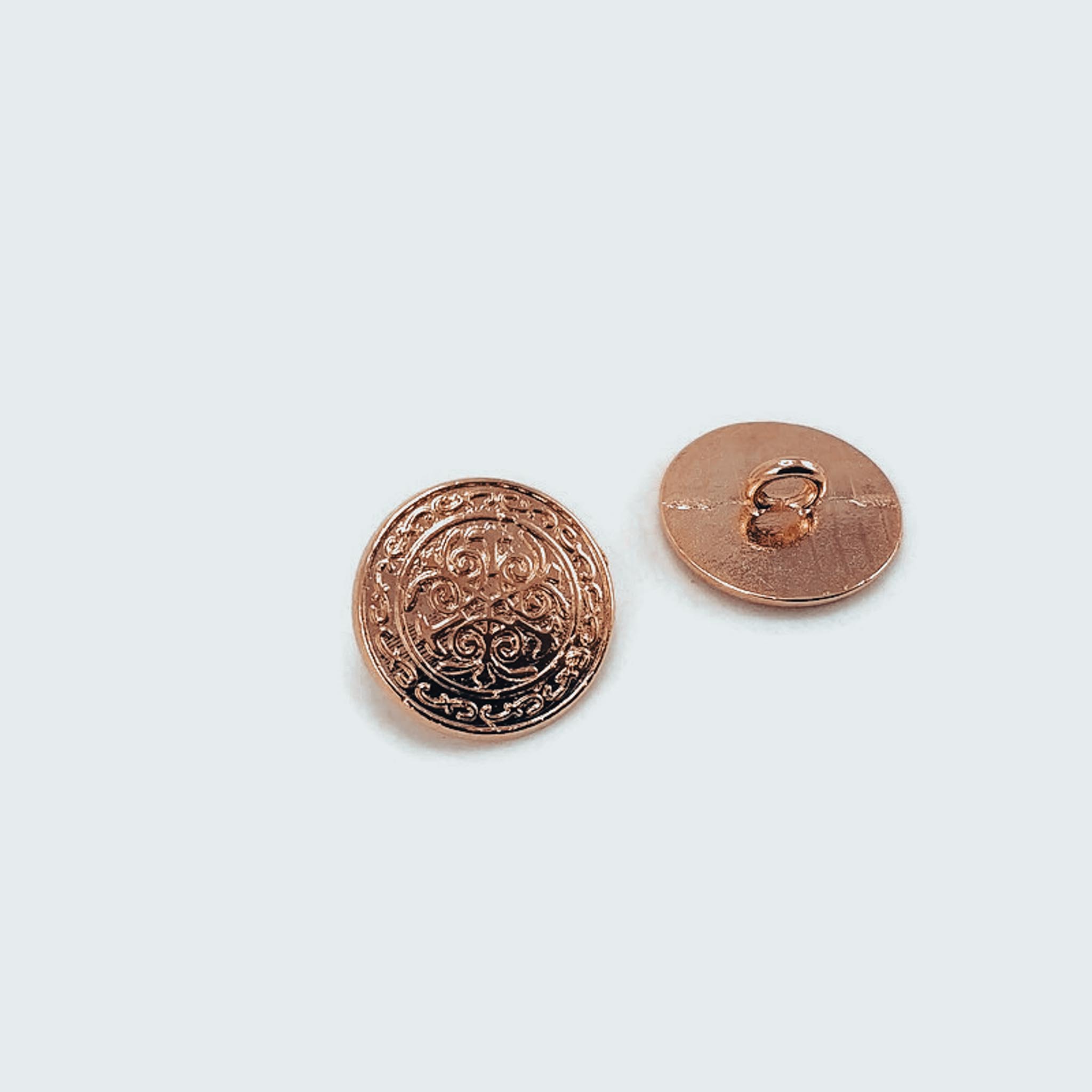 20 mm - 31 L  Jacket Button Gold and Rose Gold Shank Buttons