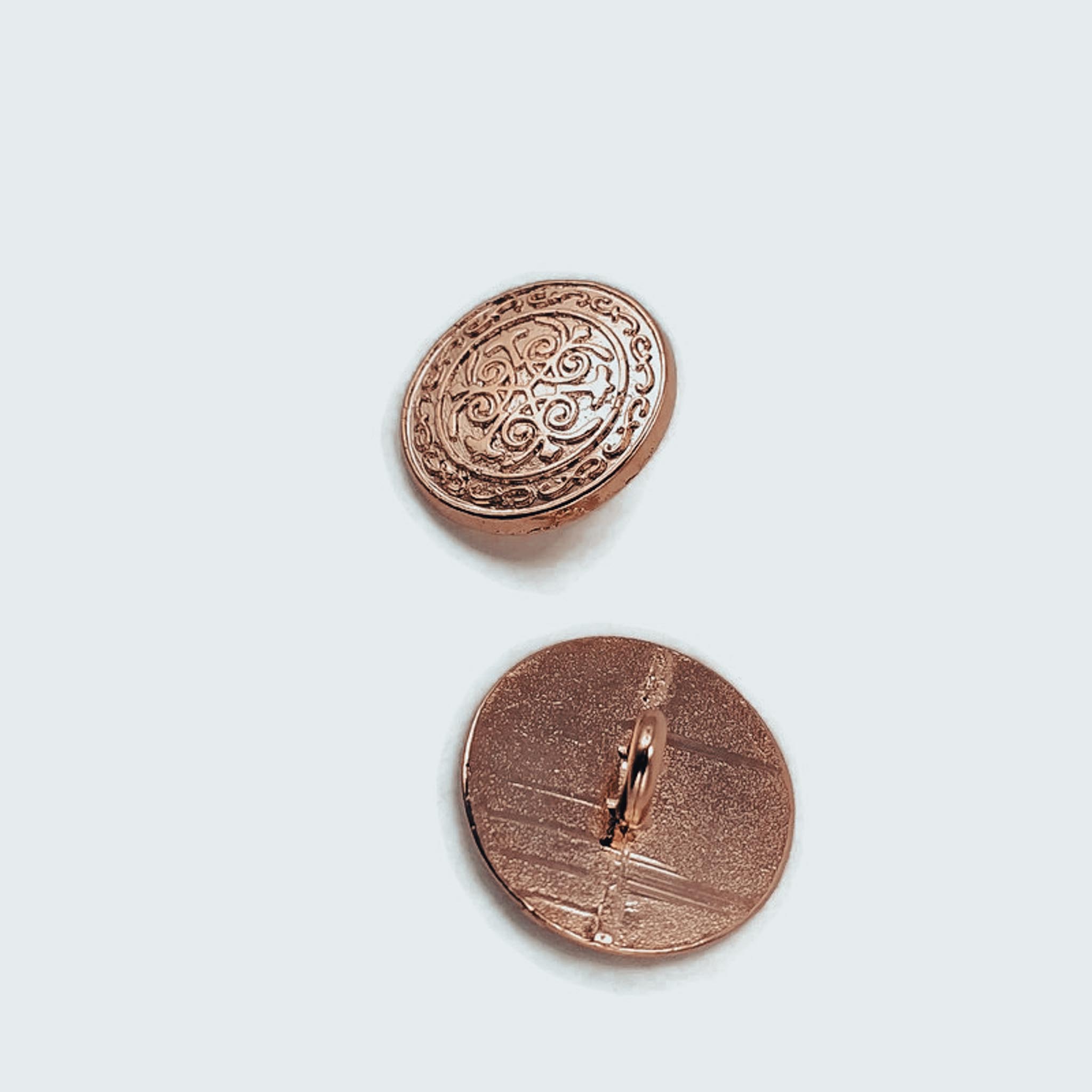 20 mm - 31 L  Jacket Button Gold and Rose Gold Shank Buttons