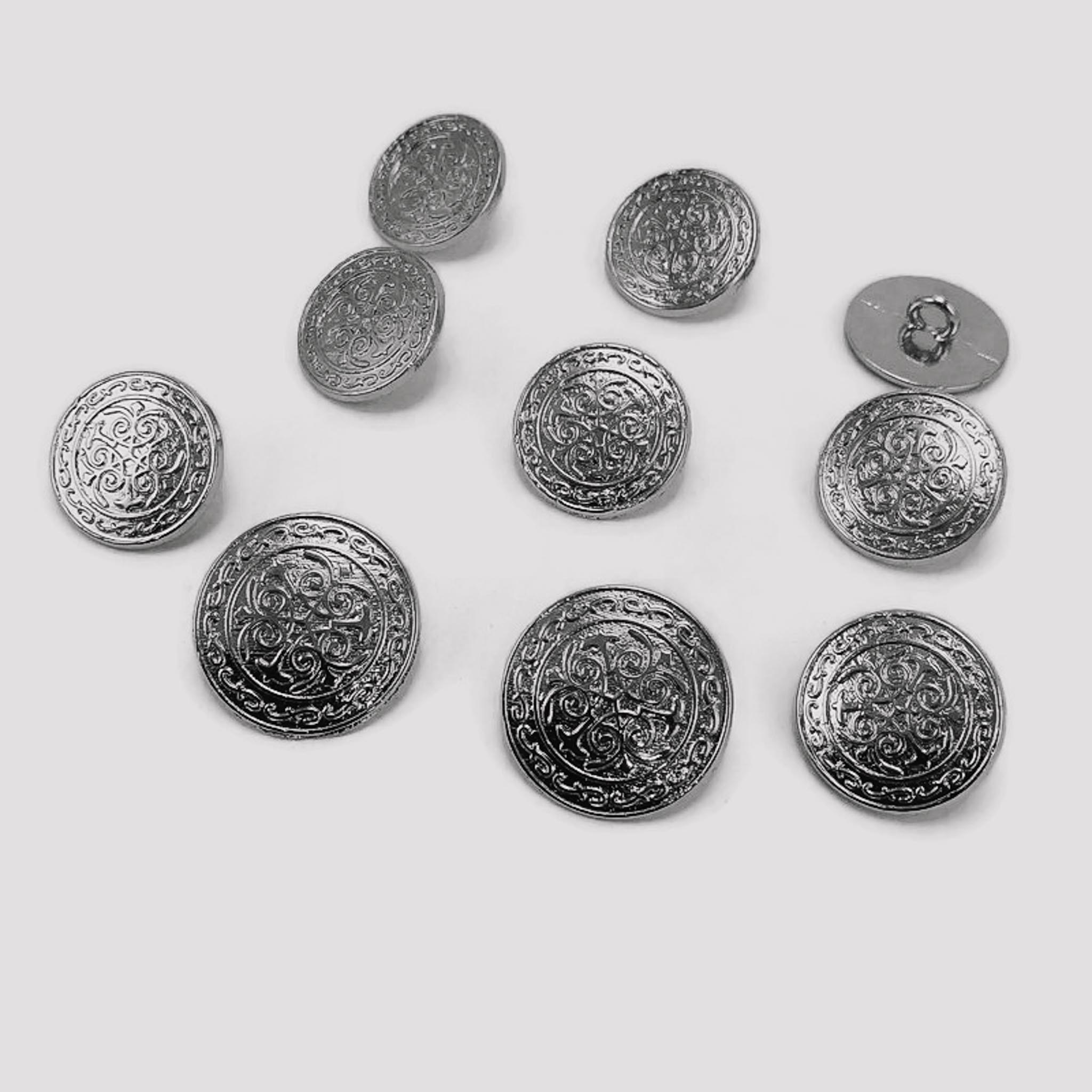 Blazer Jacket Button Set of 10 Decorative Patterned
