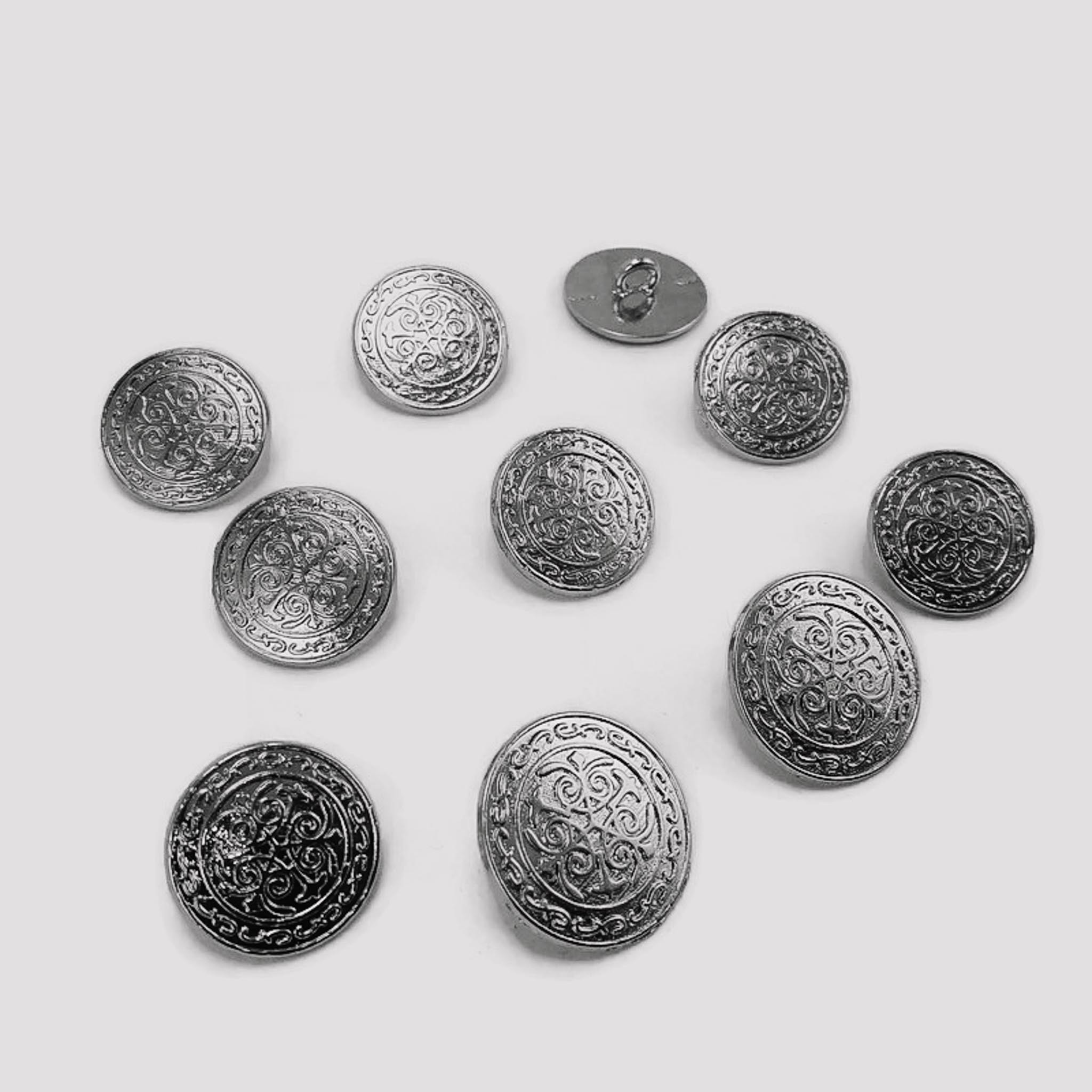 Blazer Jacket Button Set of 10 Decorative Patterned
