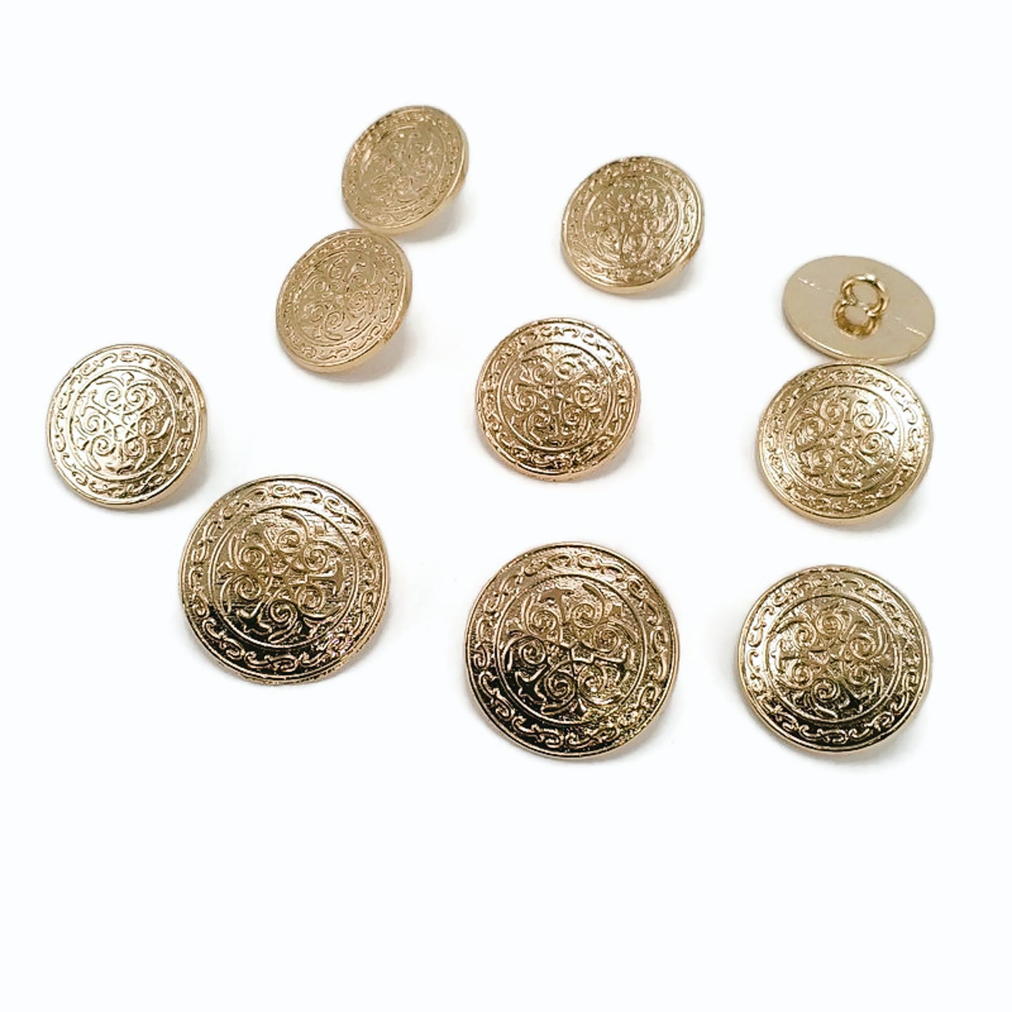 Blazer Jacket Button Set of 10 Decorative Patterned