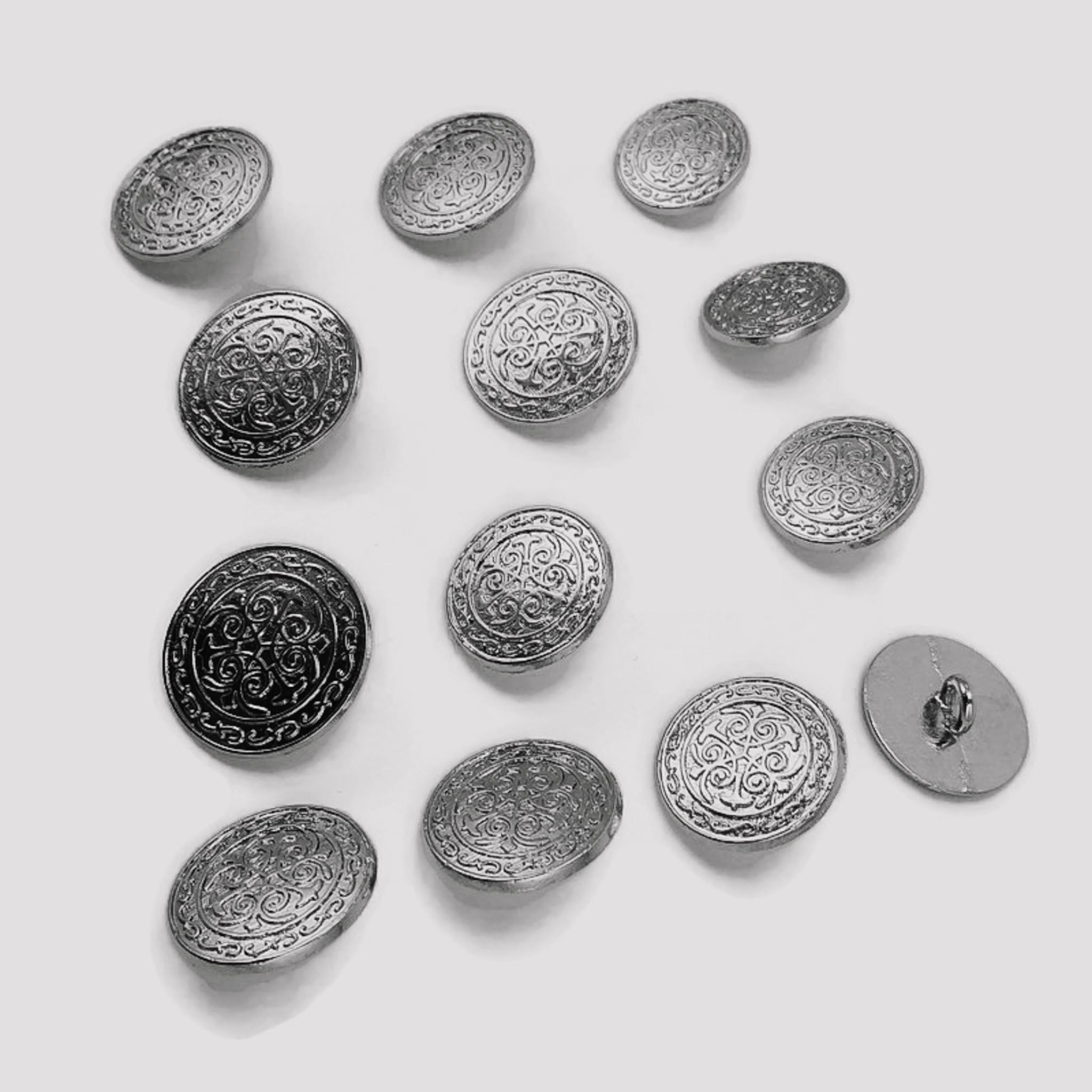 Blazer Jacket Button Set of 12 pcs Decorative Patterned