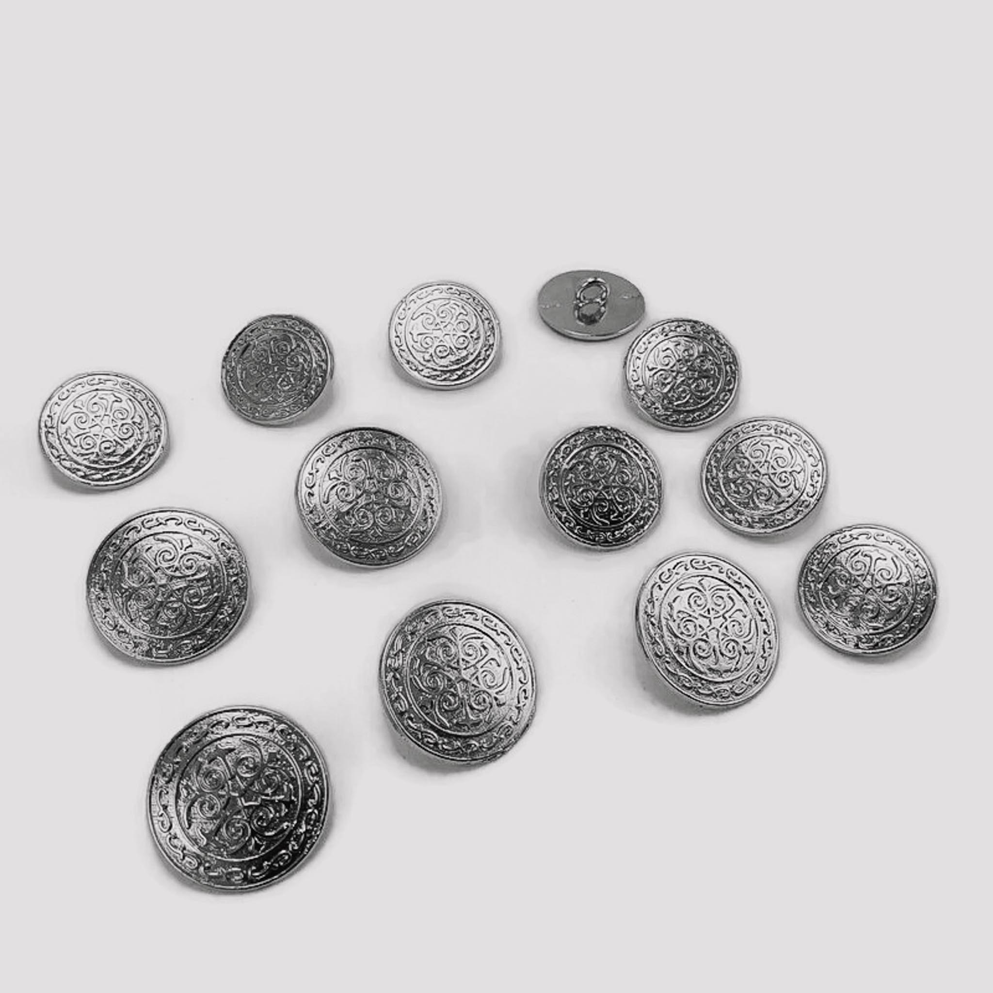 Blazer Jacket Button Set of 12 pcs Decorative Patterned