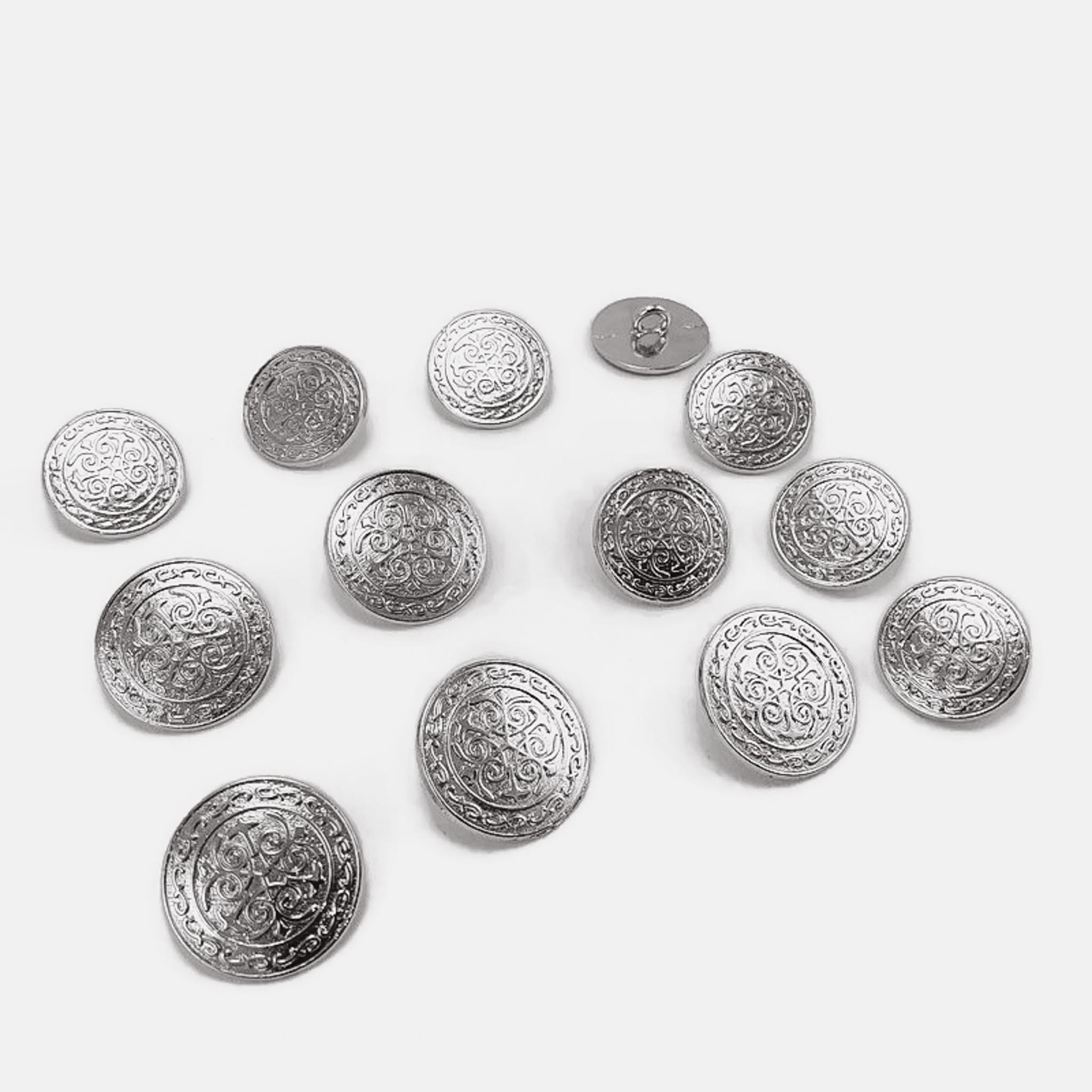 Blazer Jacket Button Set of 12 pcs Decorative Patterned