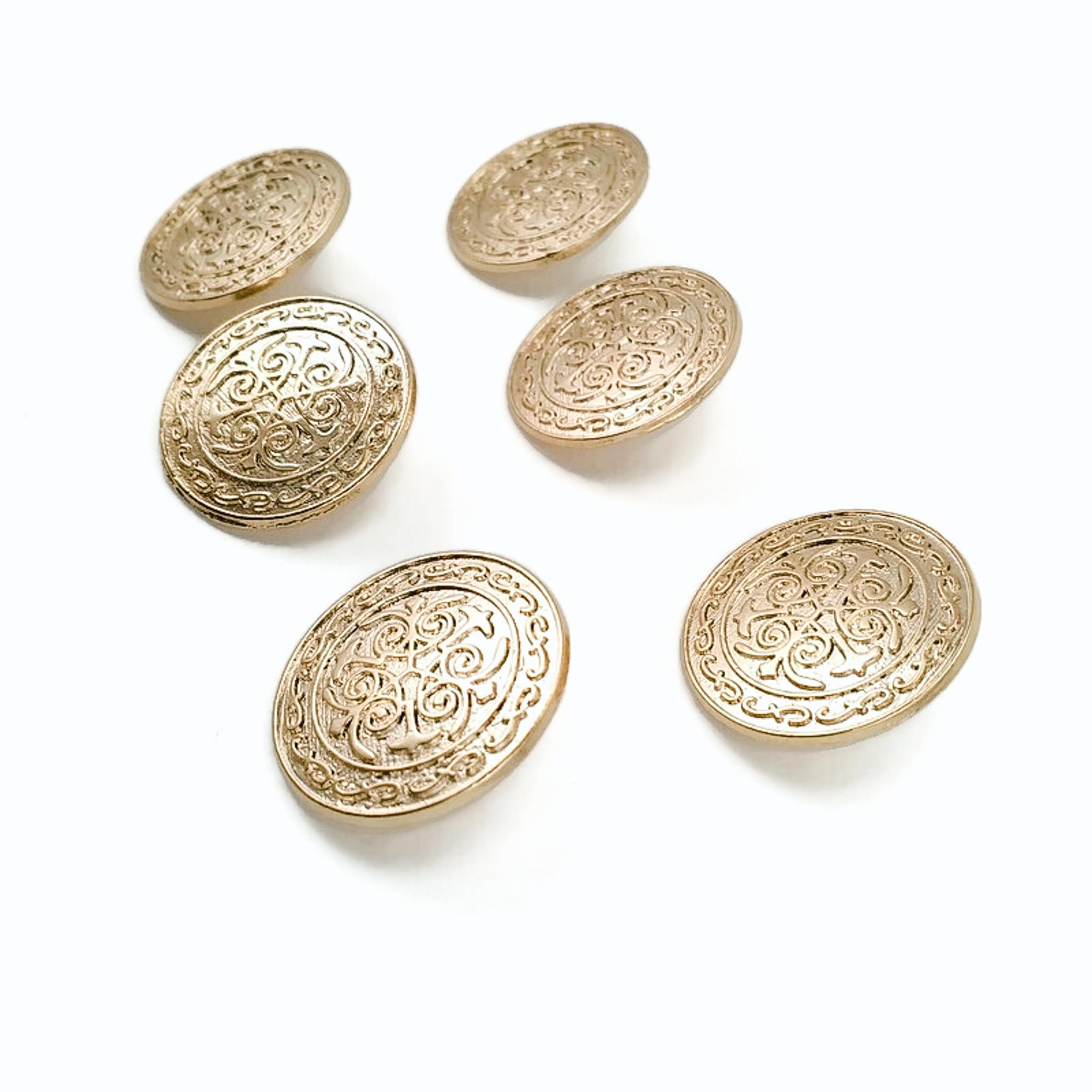 20 mm - 32 L Blazer Jacket Button (Set of 6) Decorative Patterned