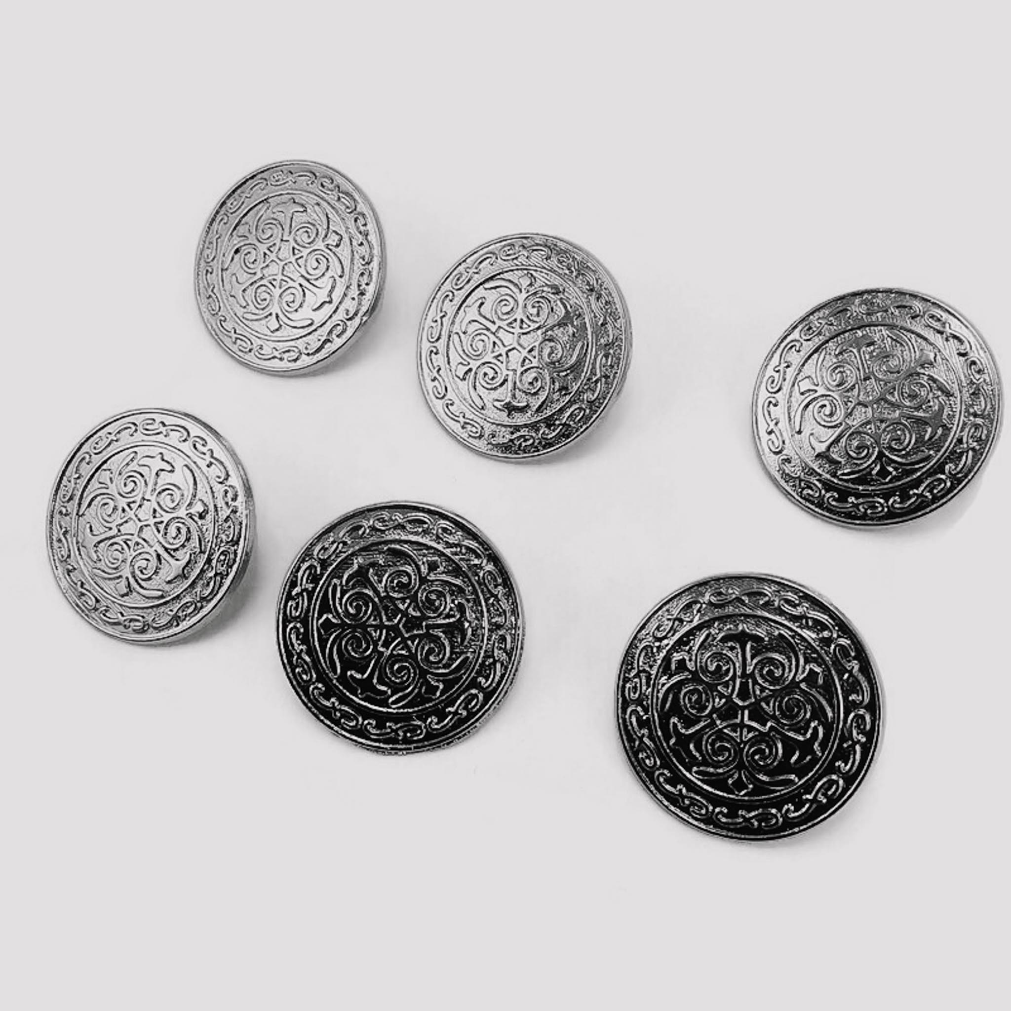 20 mm - 32 L Blazer Jacket Button (Set of 6) Decorative Patterned