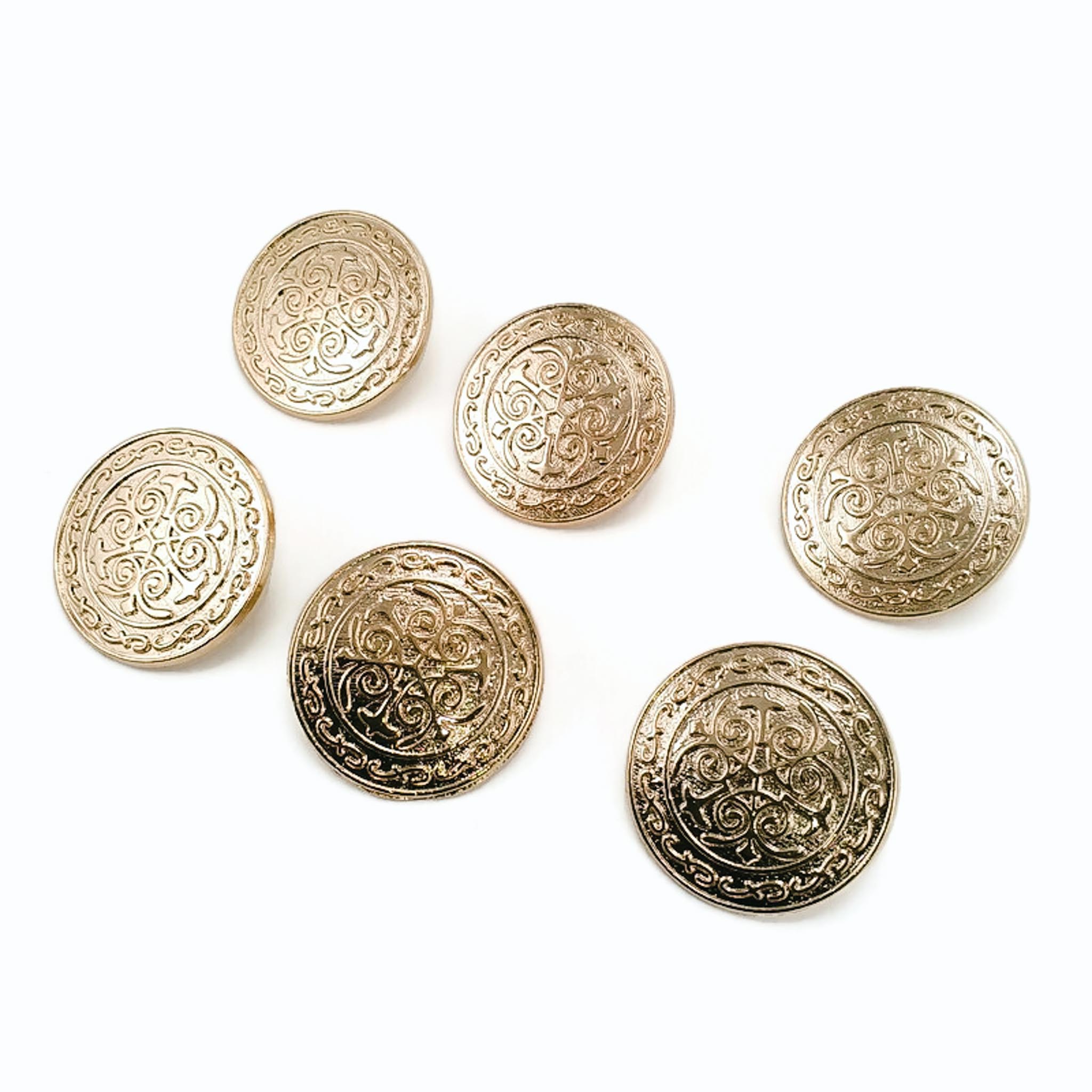20 mm - 32 L Blazer Jacket Button (Set of 6) Decorative Patterned