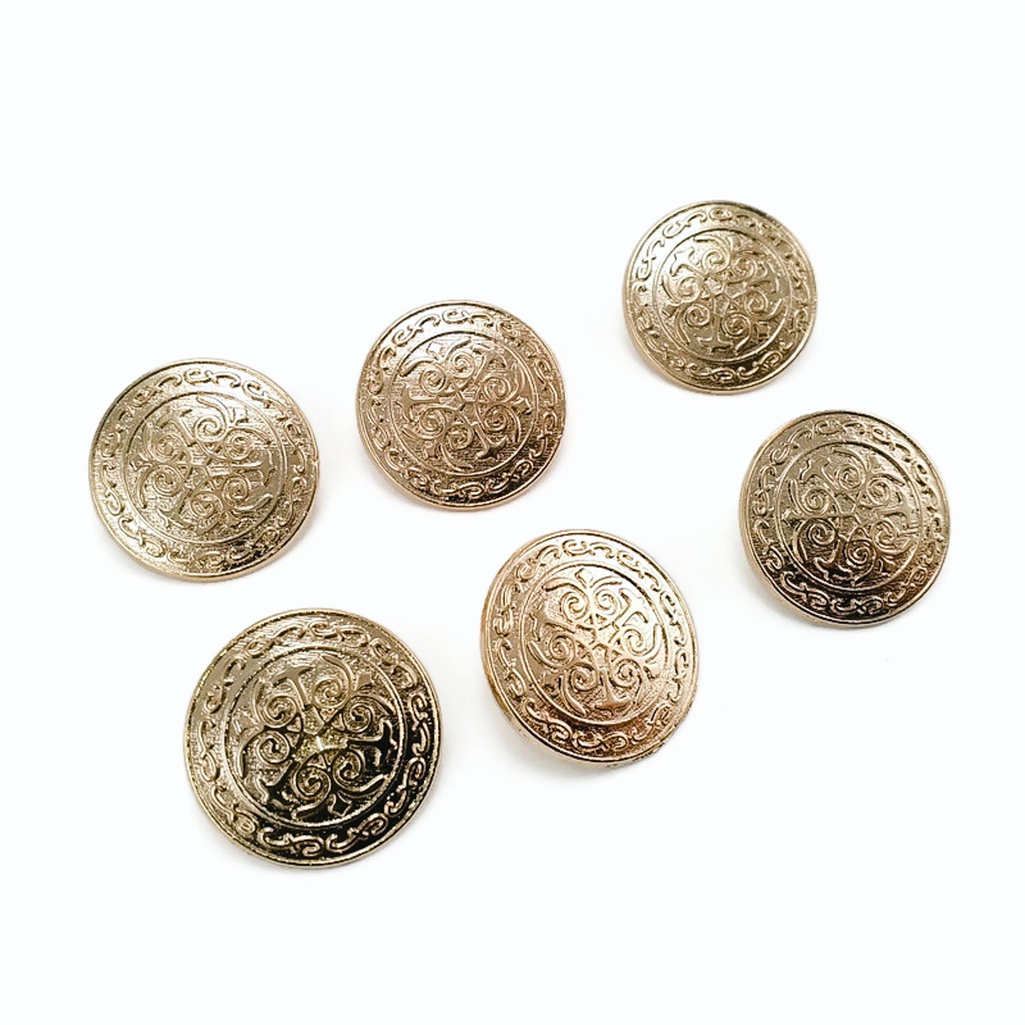 20 mm - 32 L Blazer Jacket Button (Set of 6) Decorative Patterned