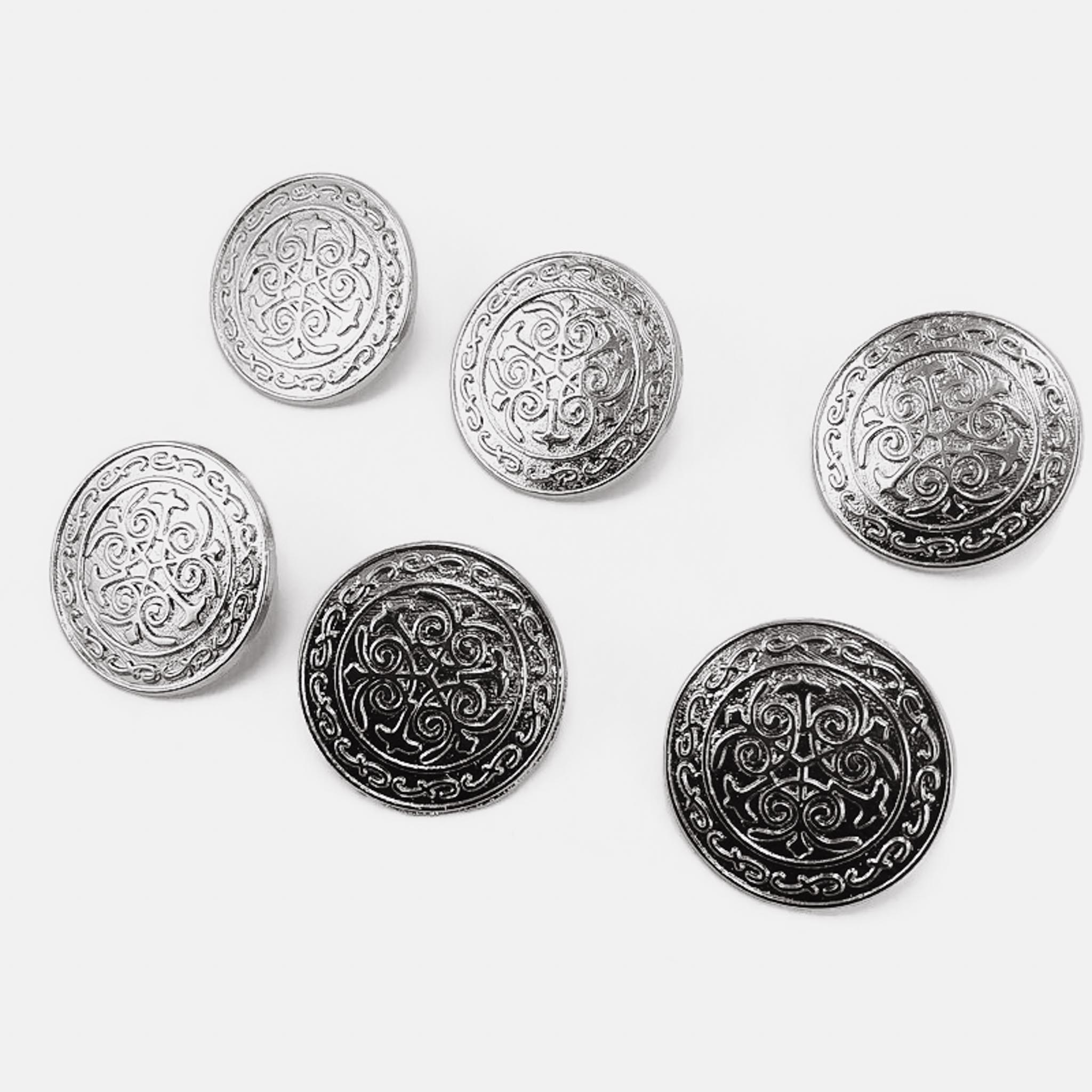 20 mm - 32 L Blazer Jacket Button (Set of 6) Decorative Patterned