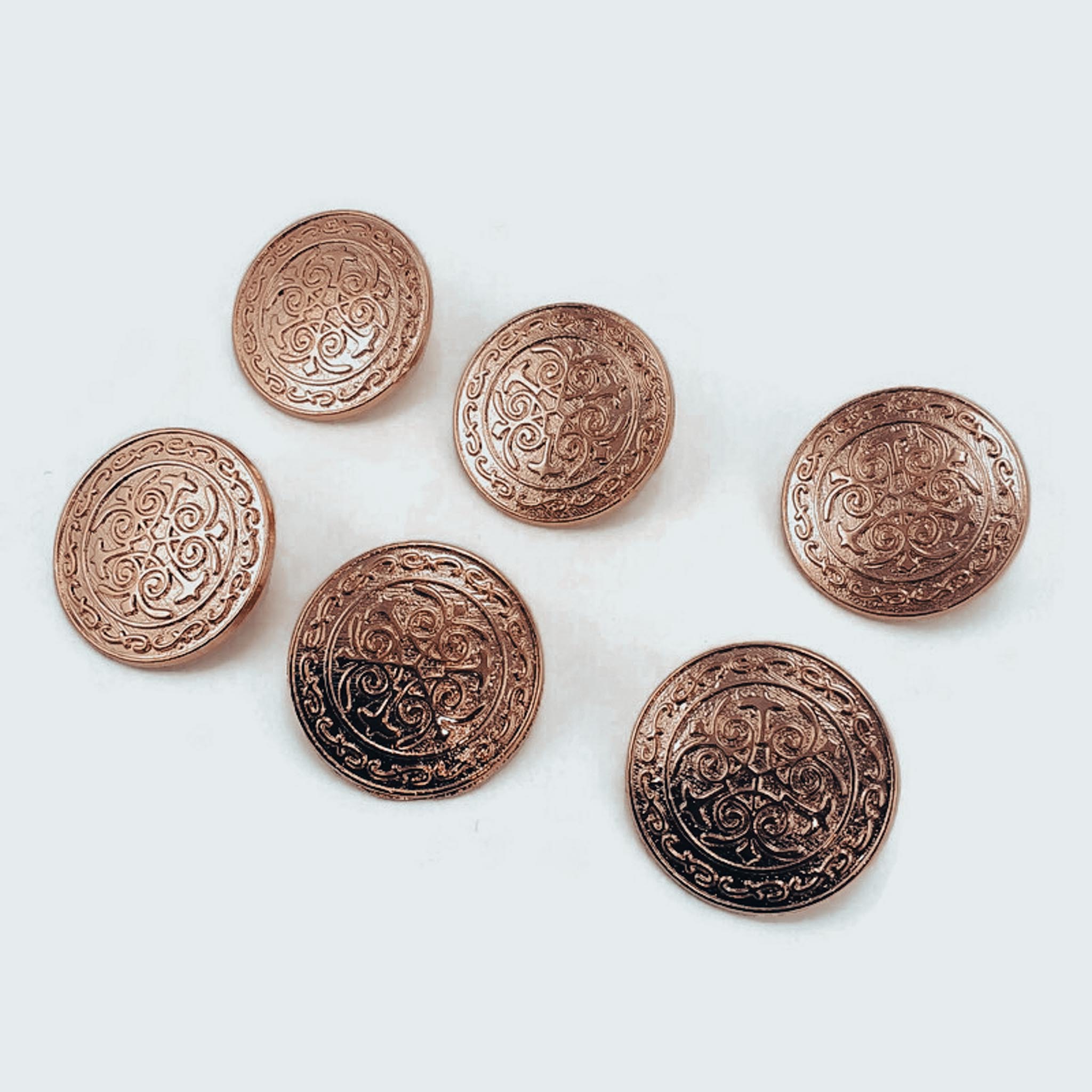 20 mm - 32 L Blazer Jacket Button (Set of 6) Decorative Patterned