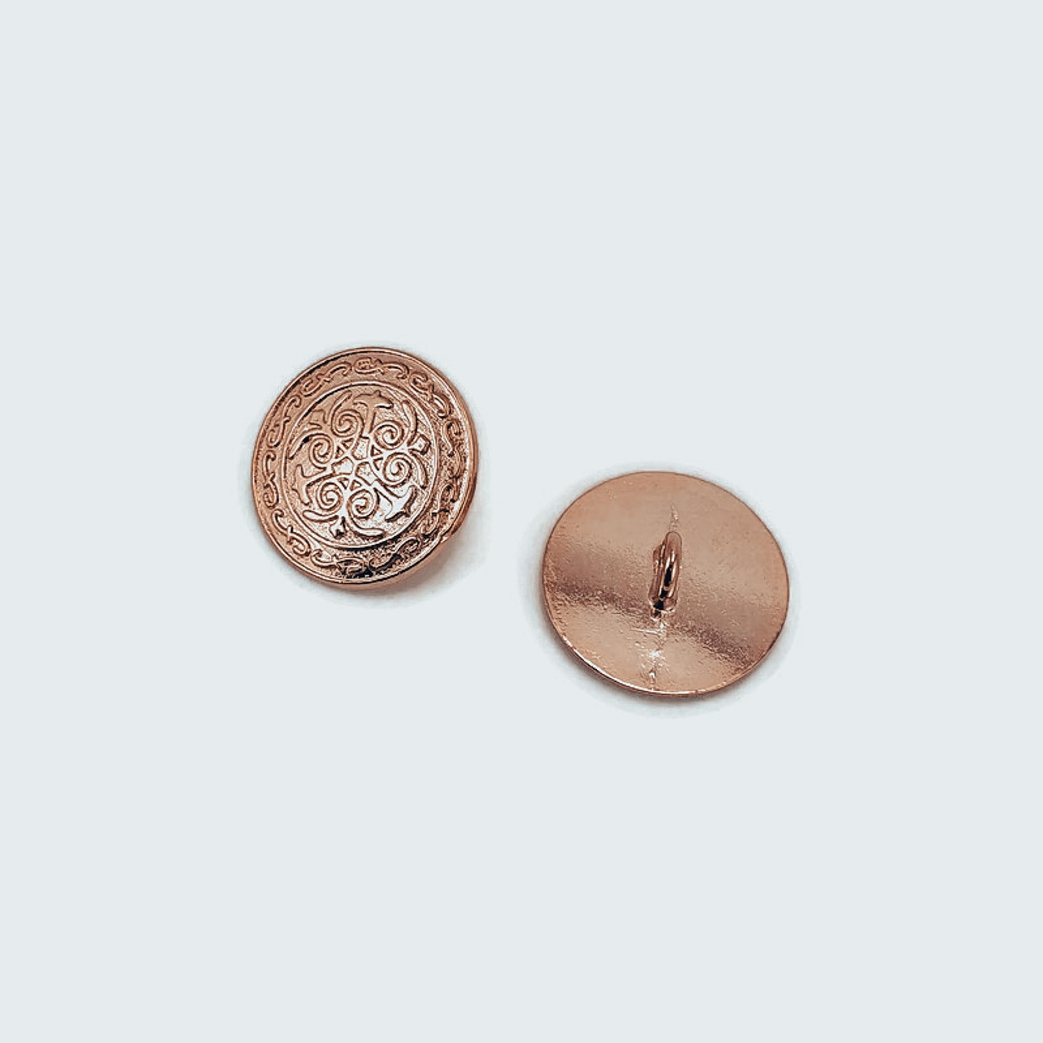 17 mm - 27 boy Gold Kaplama Ayaklı Düğme Dekoratif