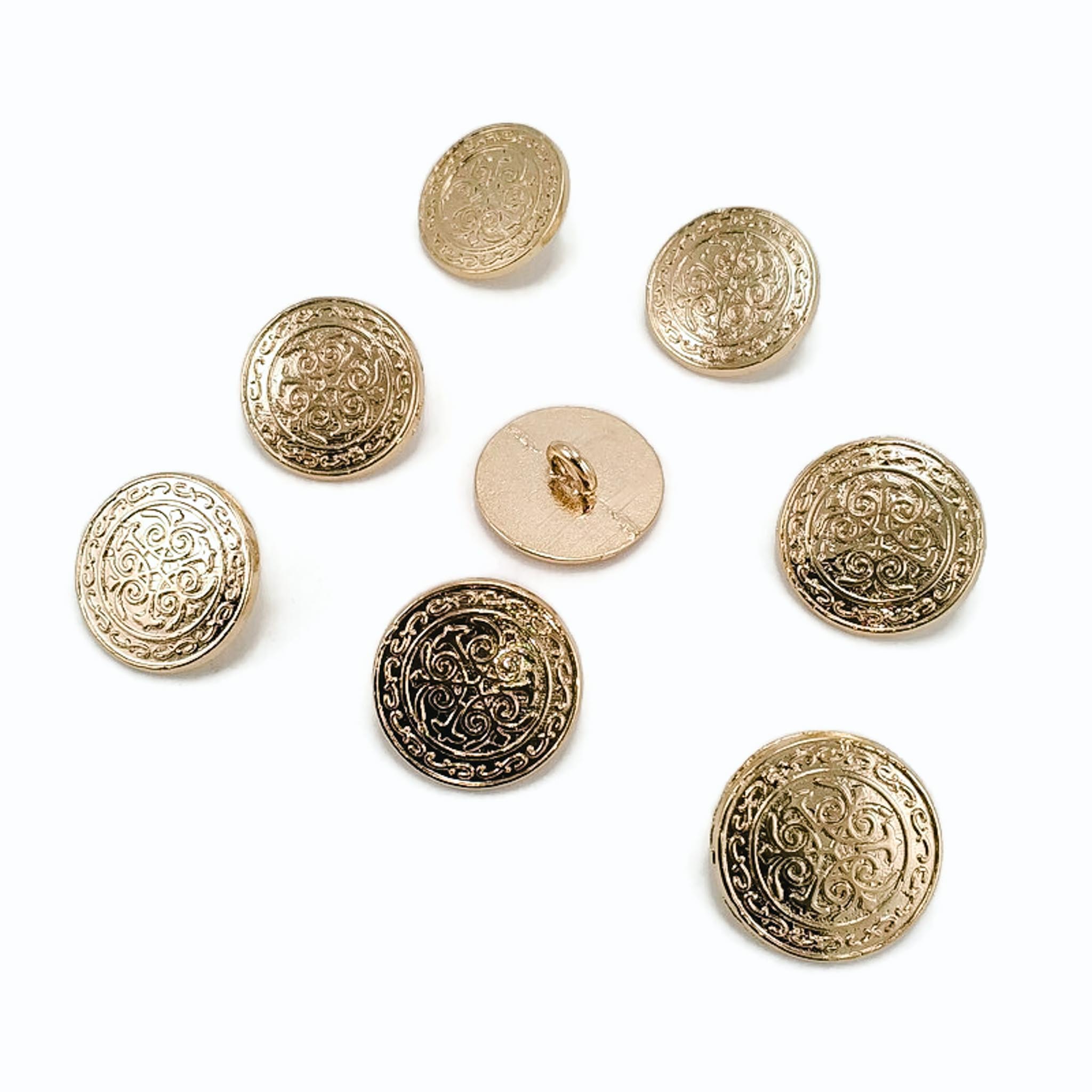 17 mm - 28 L Blazer Jacket Button (Set of 8 pcs) Decorative Patterned