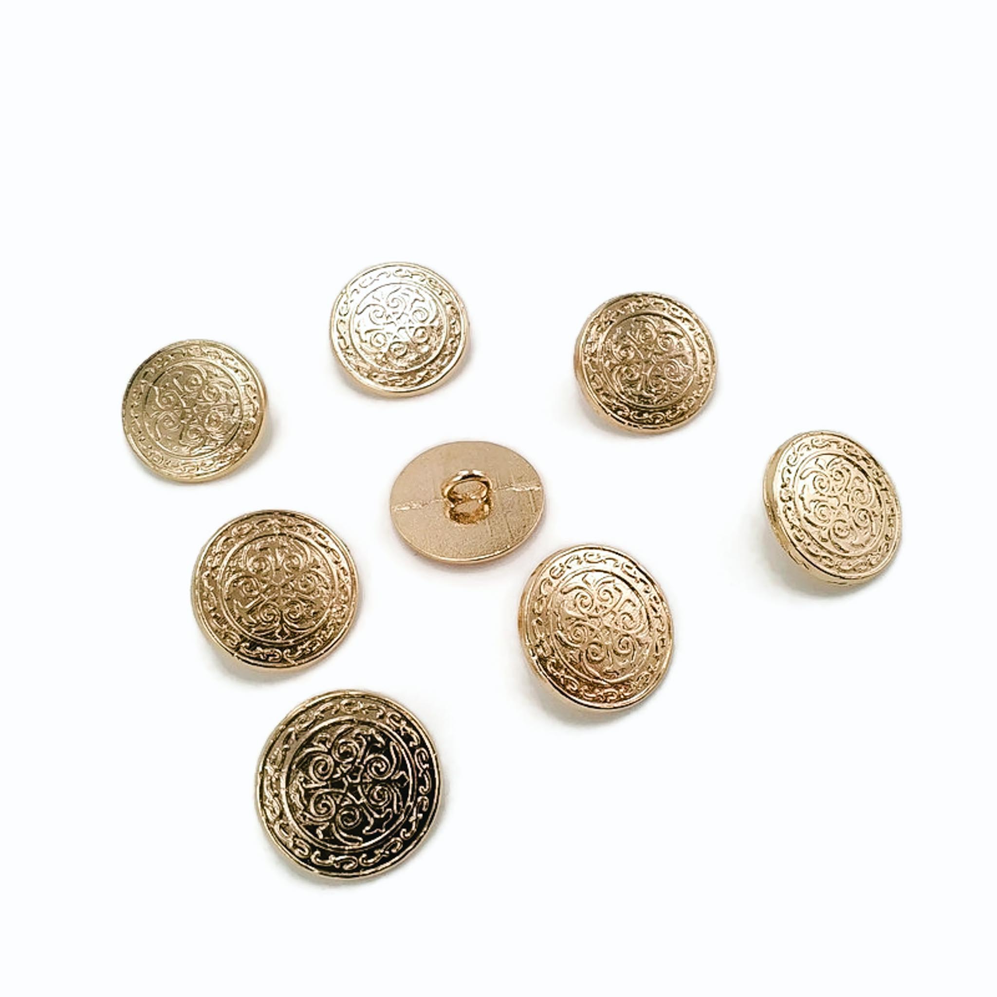17 mm - 28 L Blazer Jacket Button (Set of 8 pcs) Decorative Patterned