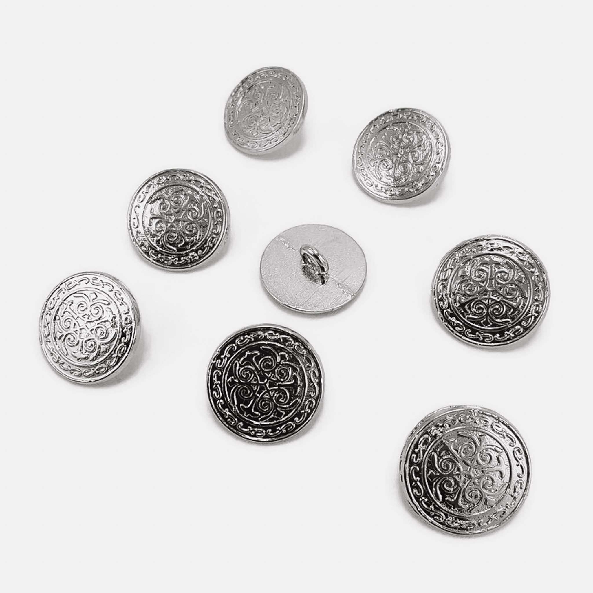 17 mm - 28 L Blazer Jacket Button (Set of 8 pcs) Decorative Patterned