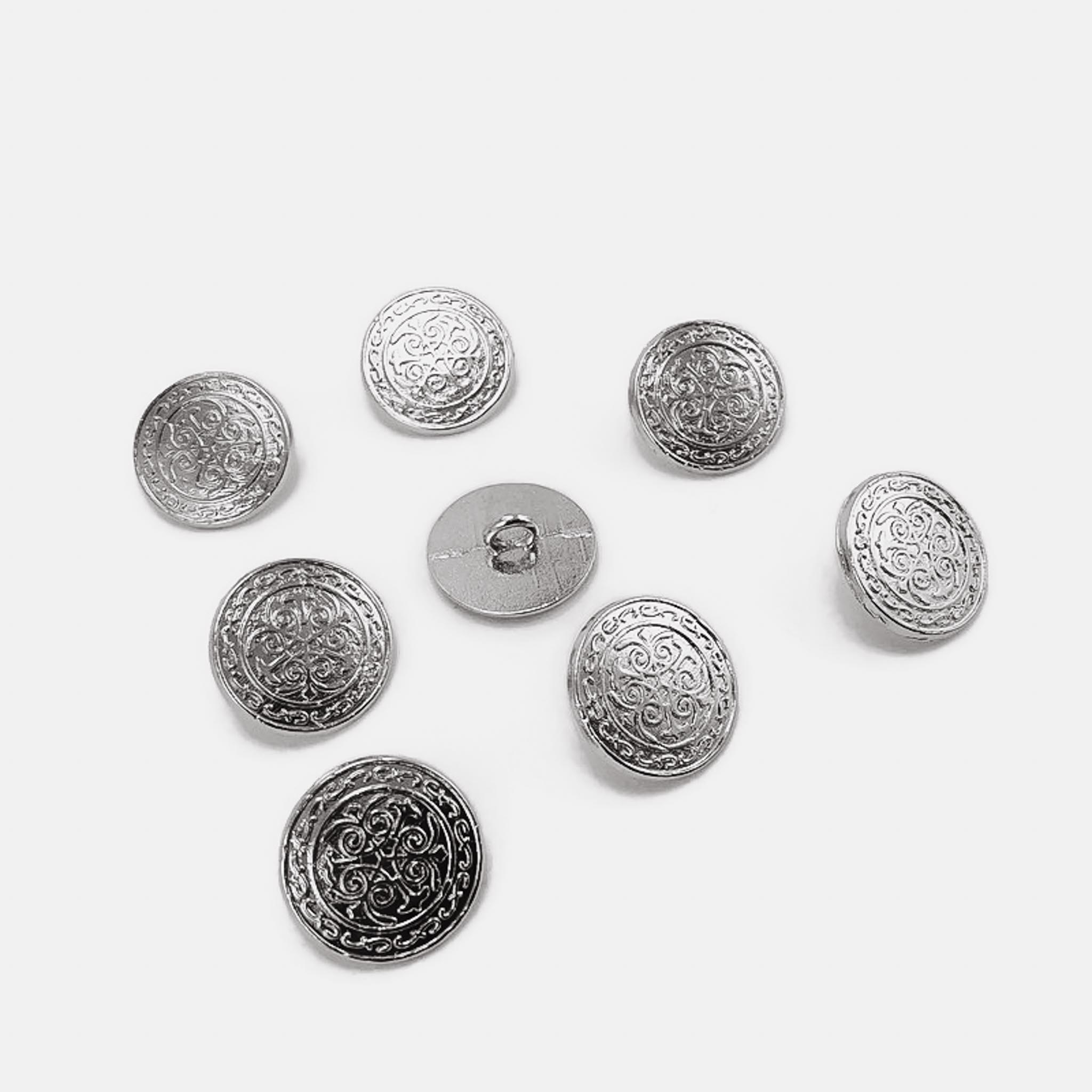 17 mm - 28 L Blazer Jacket Button (Set of 8 pcs) Decorative Patterned