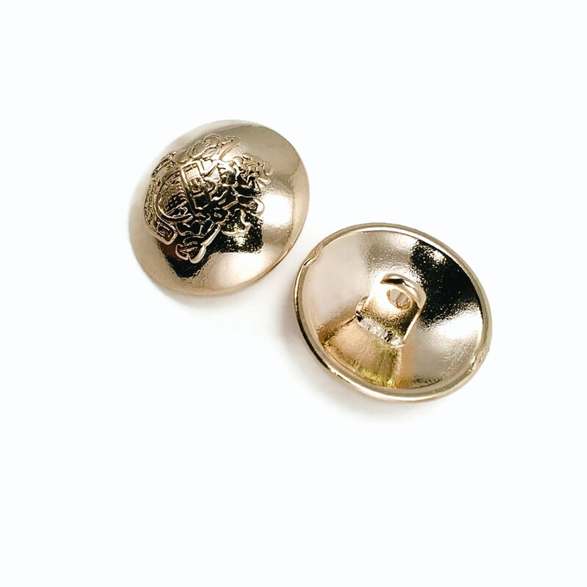 Gold Plated Blazer Jacket Button Crest Patterned 17 mm - 28 L E 1874 G
