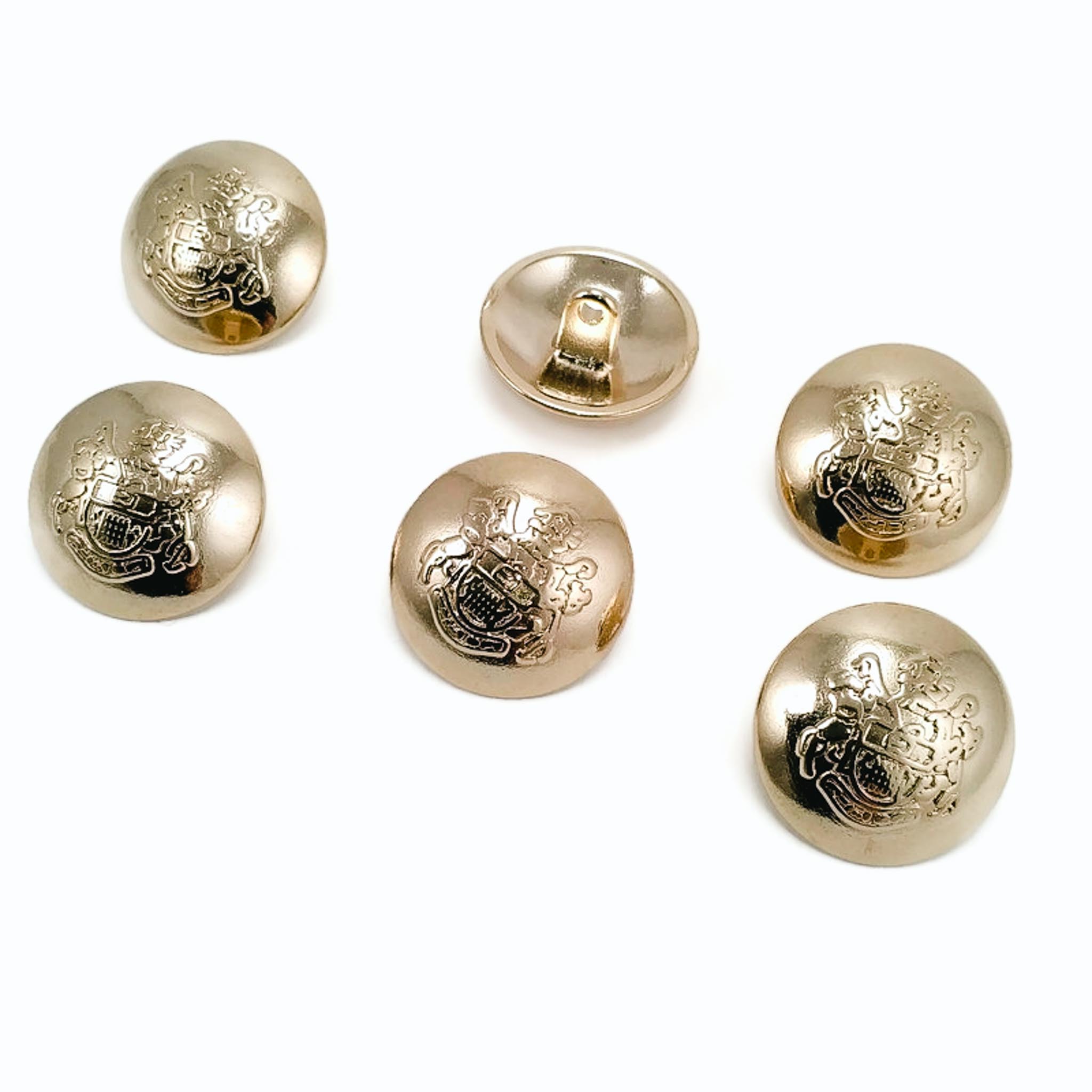 Rose Gold and Gold Emblem 6 Blazer Jacket Button Set 23 mm - 36 L E 1874 SET6