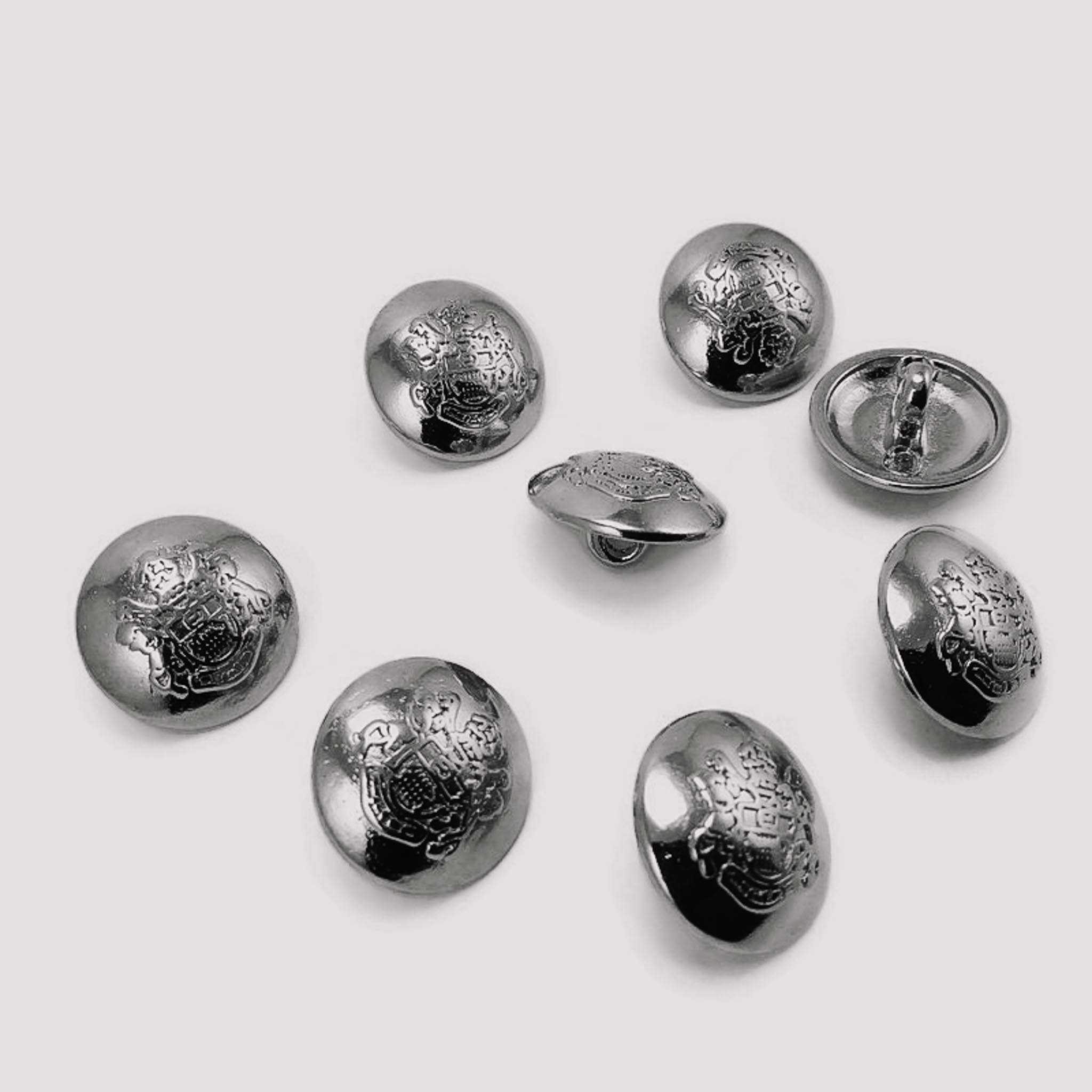 Gold Plated Button Clasp Blazer 8 pcs Jacket Button Set 15 mm - 24 L E 1875 SET8