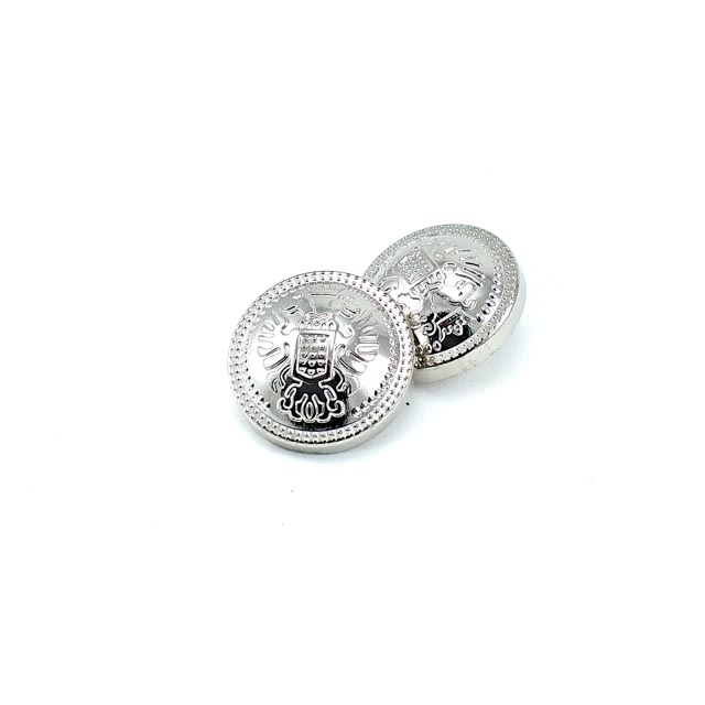 Footed metal button patterned 22mm - 36 ligne