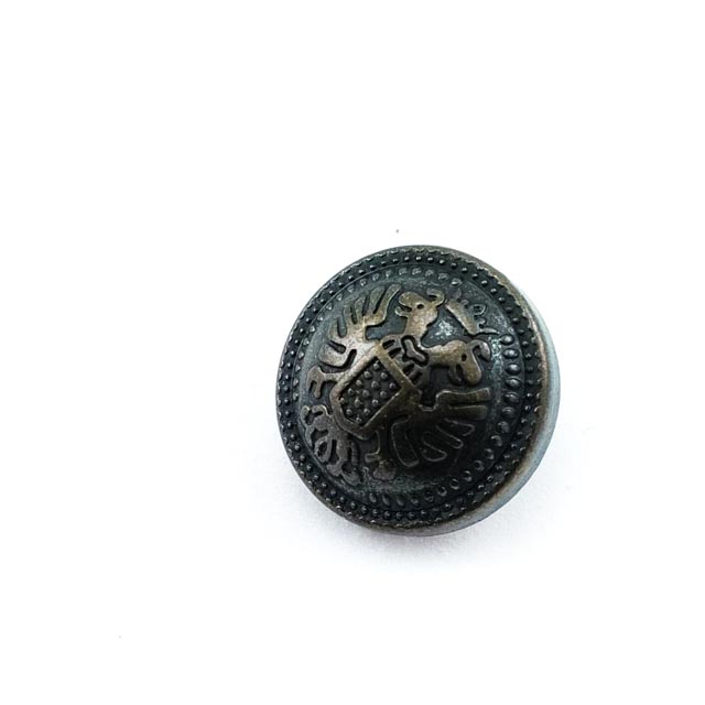 Footed metal button patterned 22mm - 36 ligne