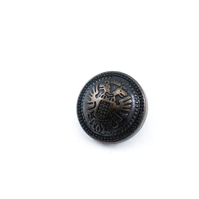 Patterned Metal pedestal button 18mm - 28 ligne