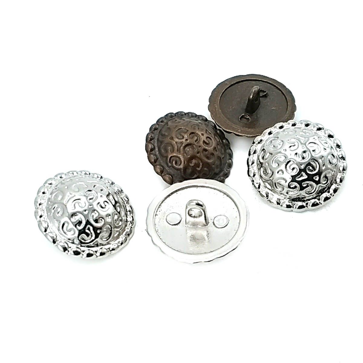 Desenli Bombeli Ayaklı Düğme 21 mm - 32 boy Ceket ve Blazer Düğmesi E 193