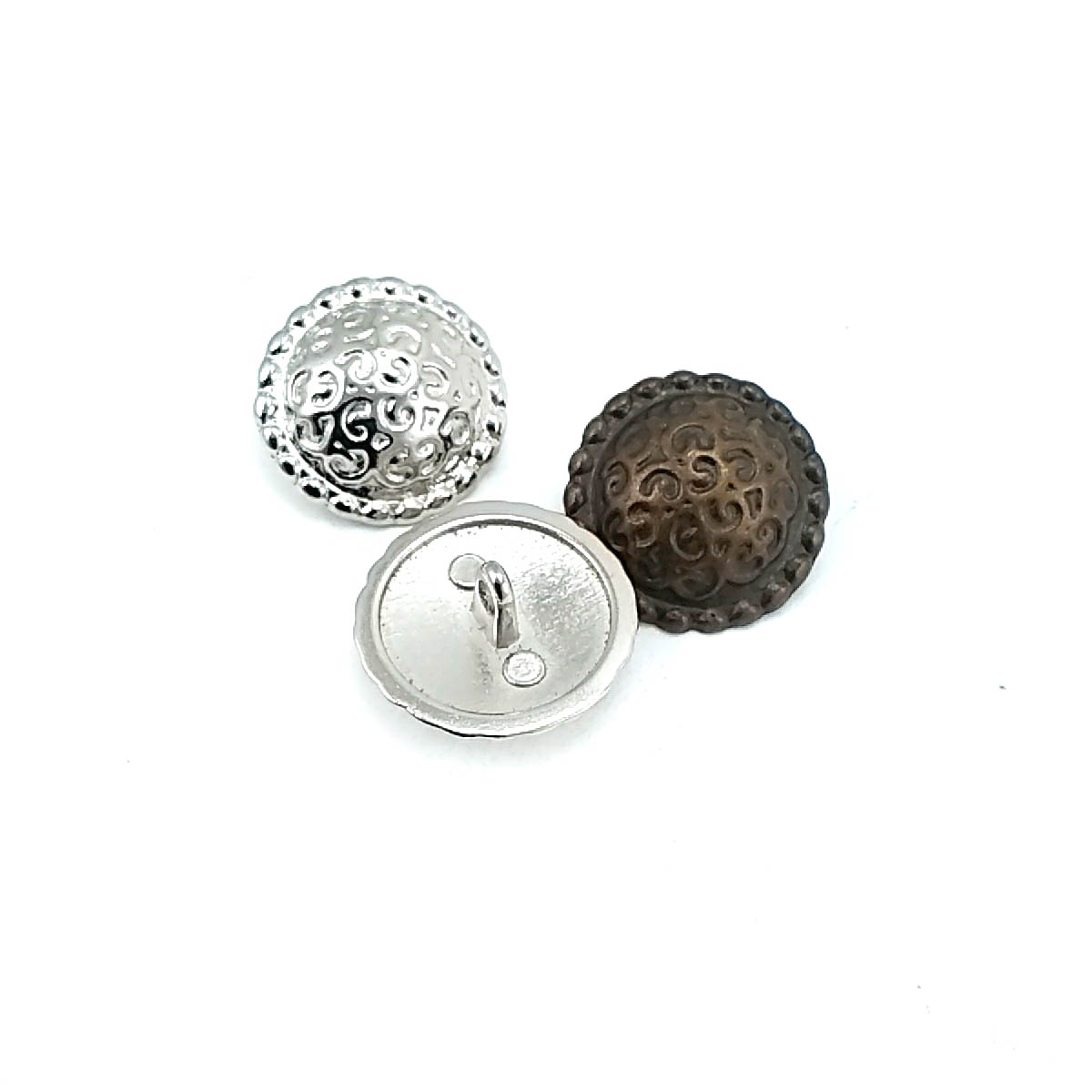 Desenli Bombeli Ayaklı Düğme 21 mm - 32 boy Ceket ve Blazer Düğmesi E 193