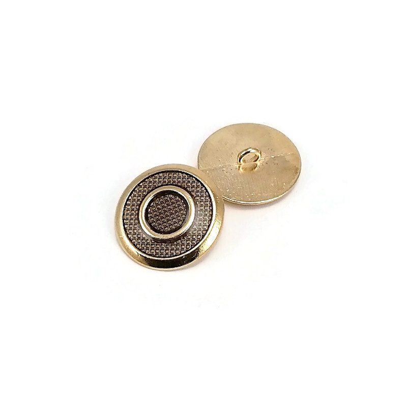 22 mm 36 L Metal Shank Button Transparent Enamel Ring Pattern Blazer Jacket Coat Button
