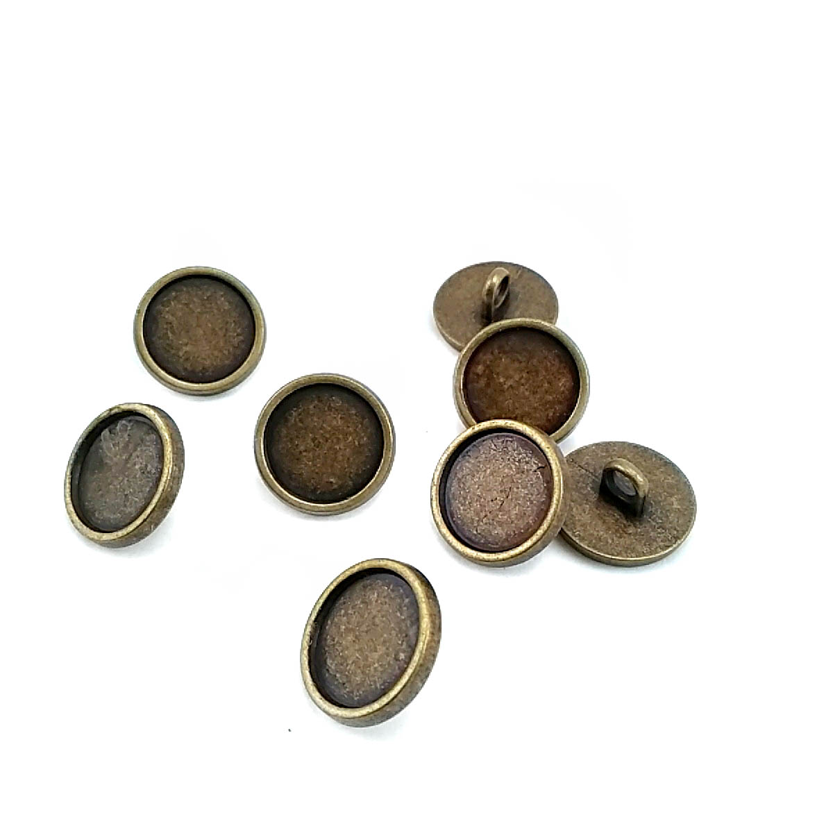 15 mm Enamel / Colored Shank Button front and detail view