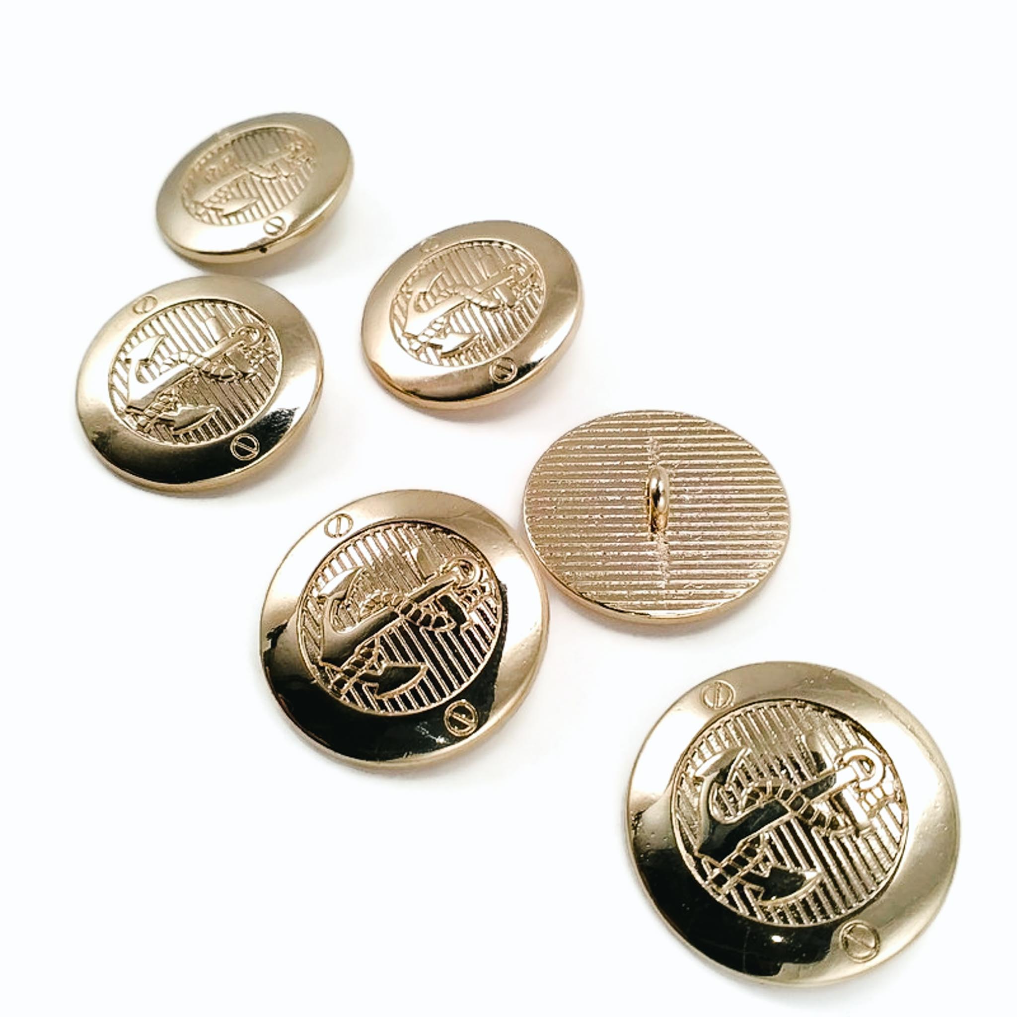 23 mm - 36 L Gold Crest 6 pcs Blazer Jacket Button Set
