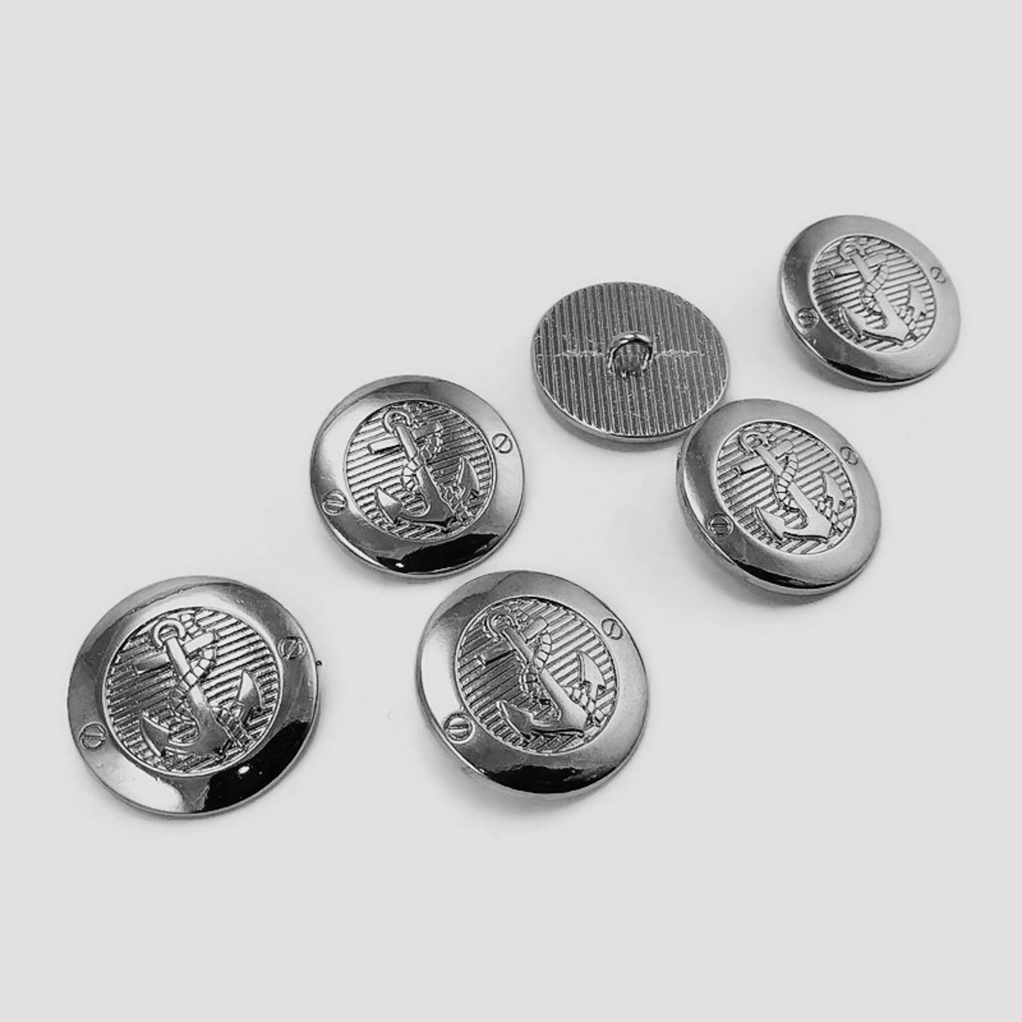 23 mm - 36 L Gold Crest 6 pcs Blazer Jacket Button Set